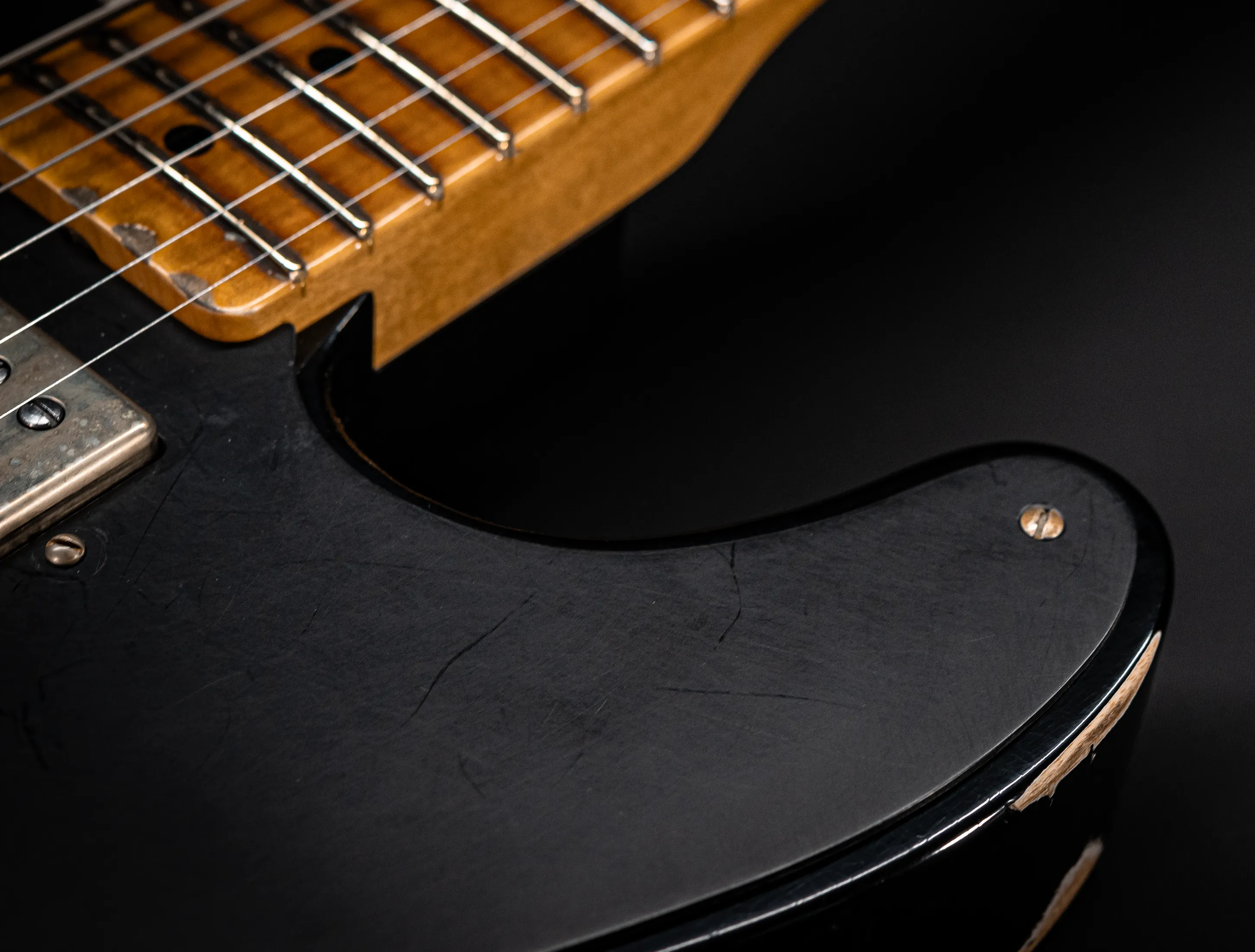 Fender MBD 1952 Telecaster Humbucker Between Relic & Heavy Relic - Black