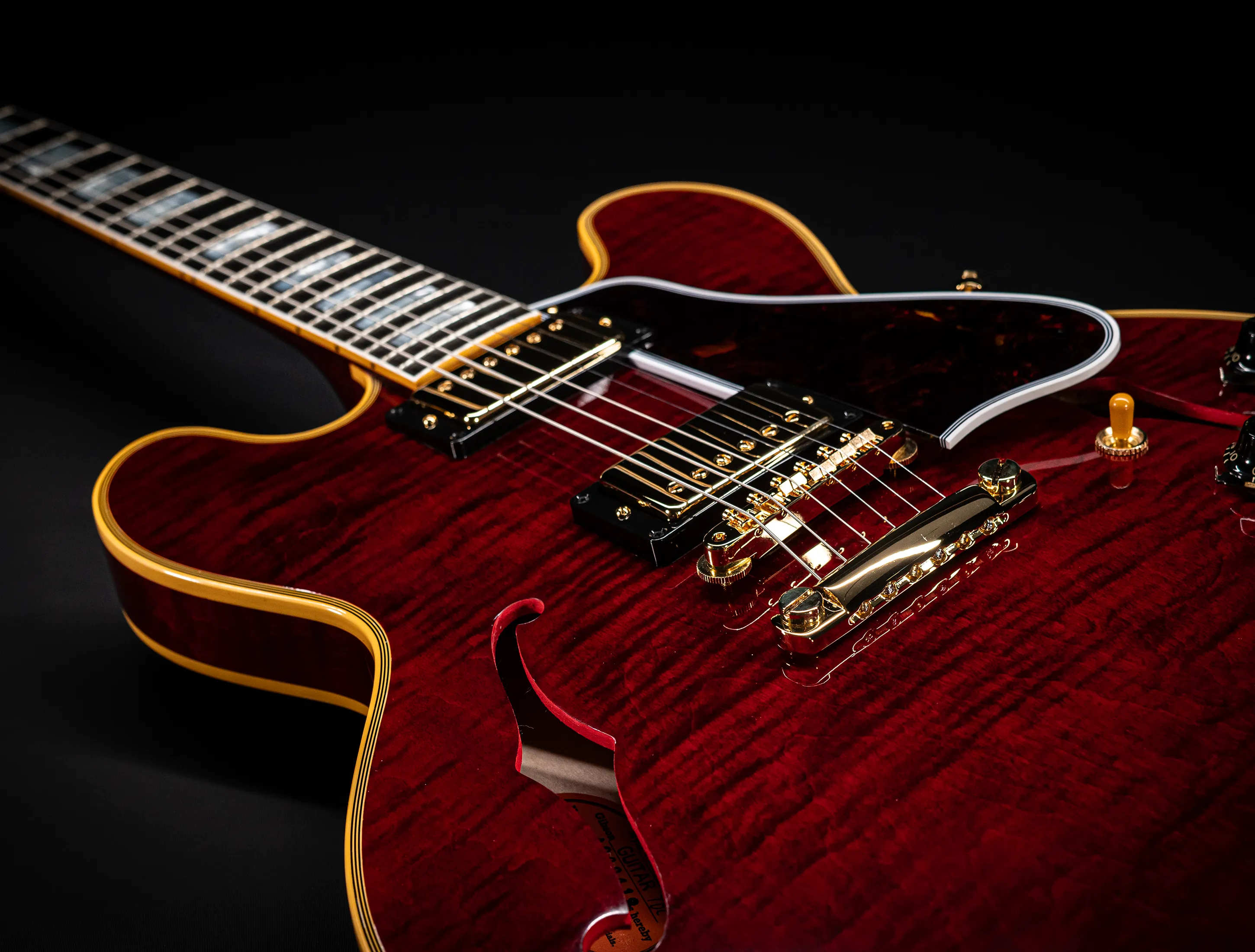 Gibson ES-355 1959 Custom Shop Gloss Figured Maple - Dark Viking Red