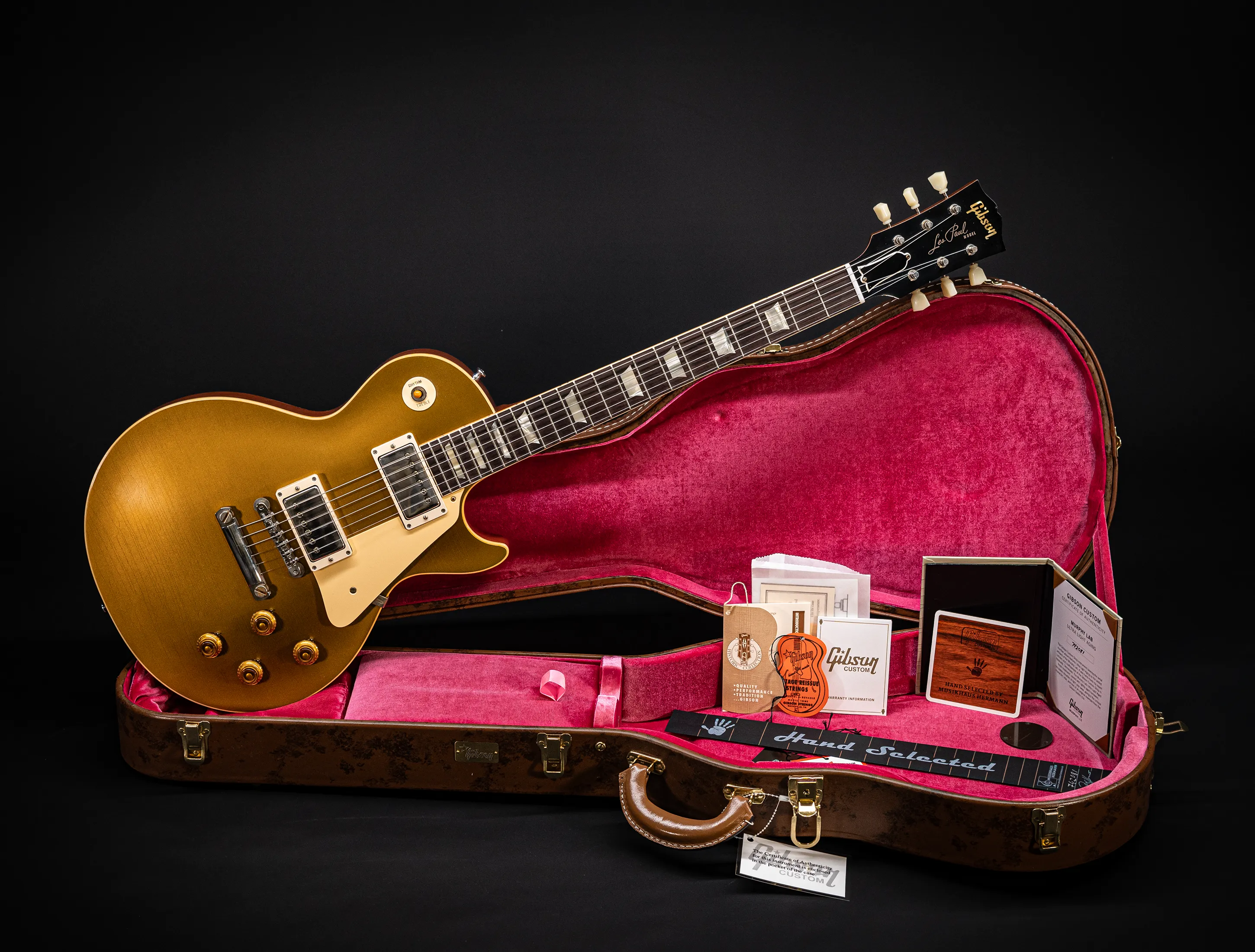 a171343 Gibson Les Paul 1957 Goldtop Reissue Murphy Lab Ultra Light Aged Musikhaus-Hermann