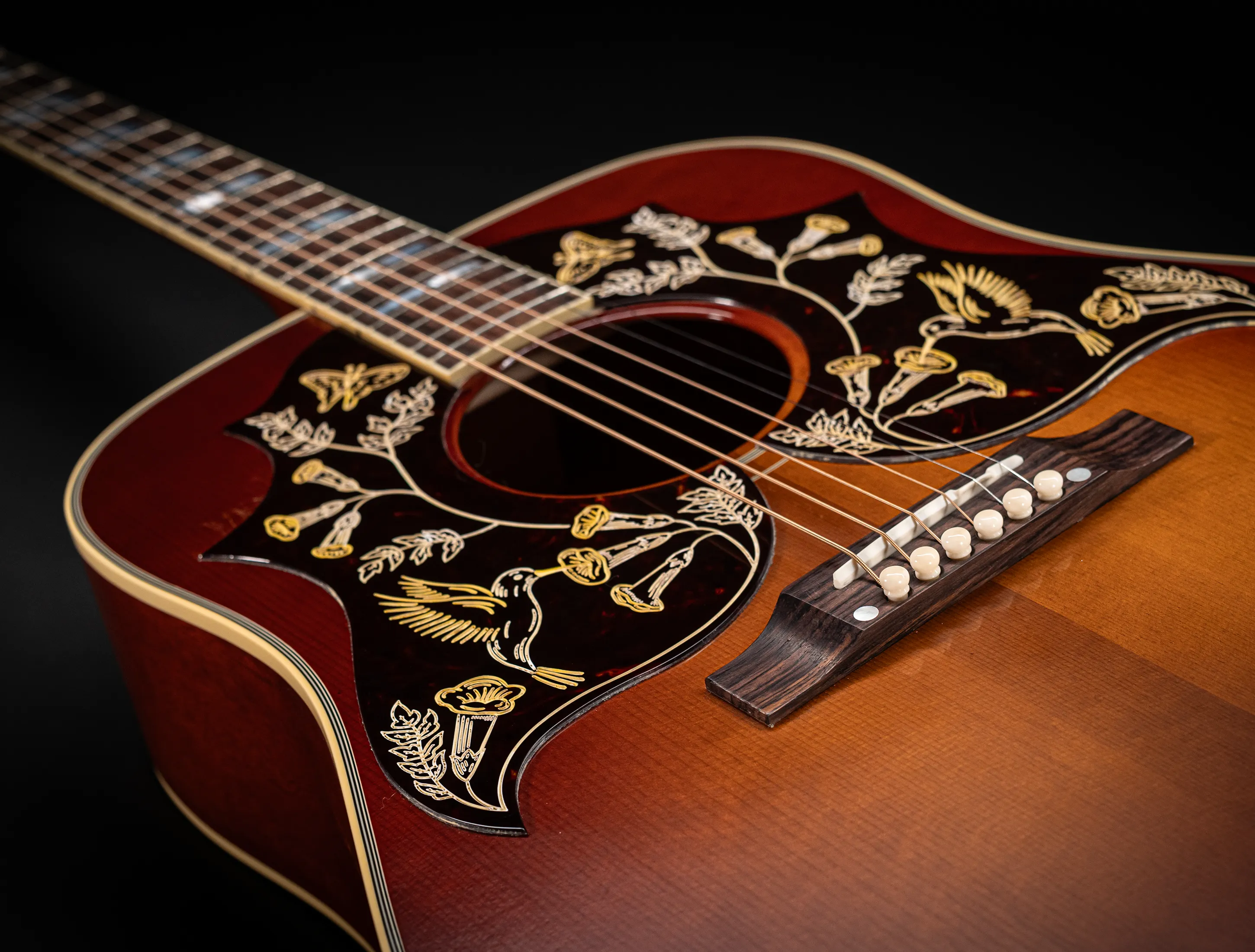 Gibson 1960 Hummingbird Double Pickguard Custom Shop thermally Aged Adirondack Antique 60s Cherry