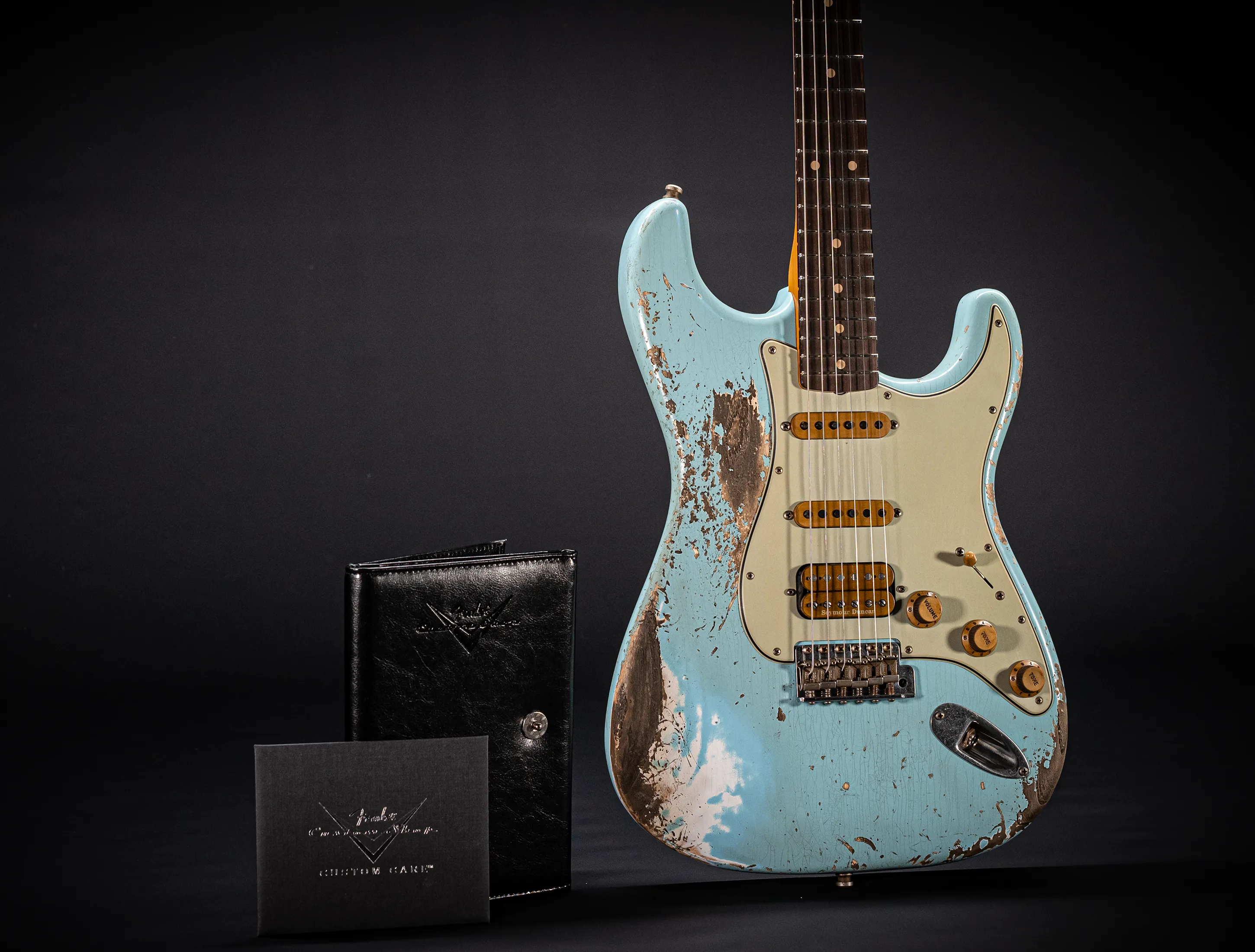 Fender MBD II 1962 Humbucker Stratocaster MIDAS Super Heavy Relic - ASH Body Daphne Blue