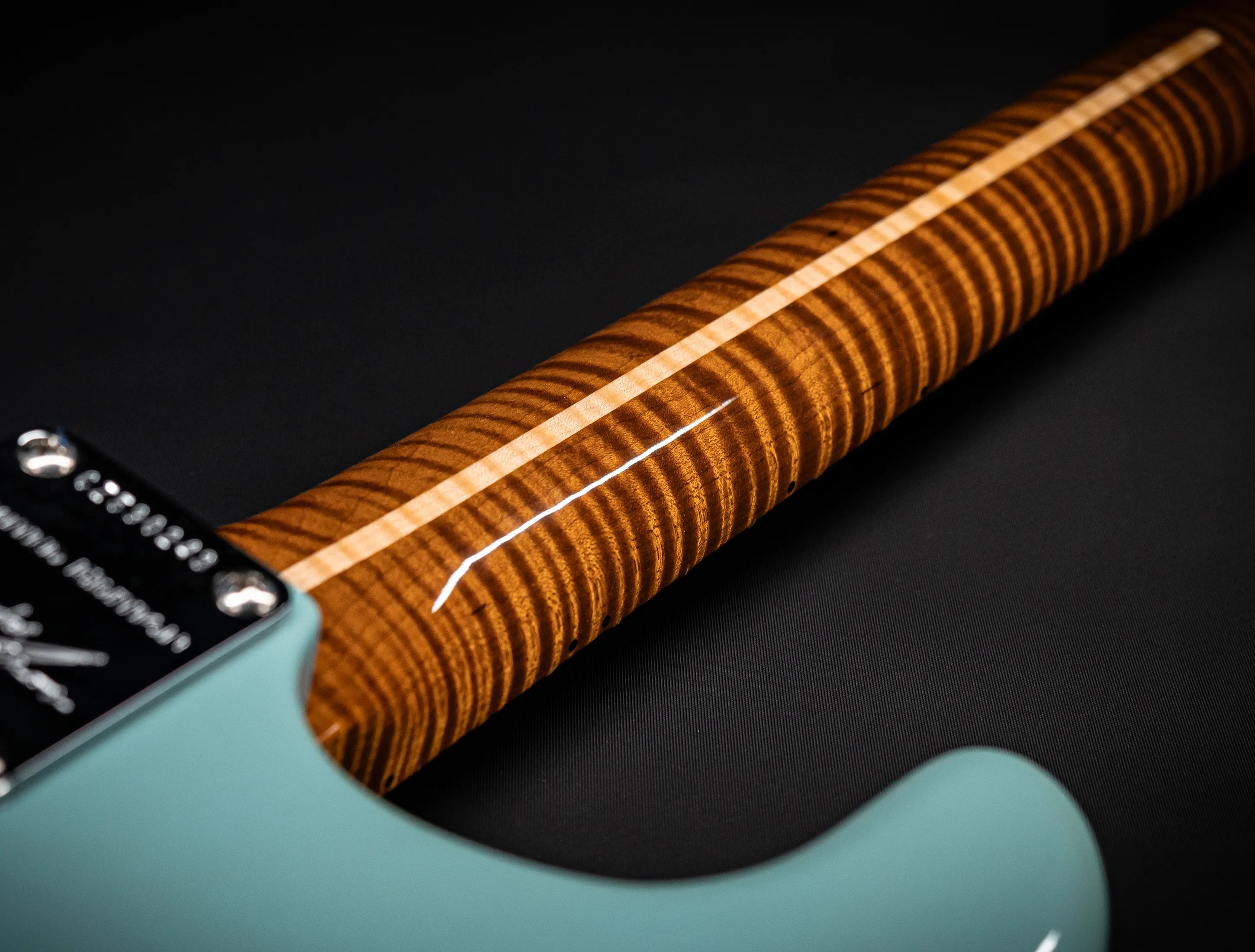 Fender 50`s Limited Stratocaster NOS Mastergrade roasted Flame AAAA Neck - Daphne Blue