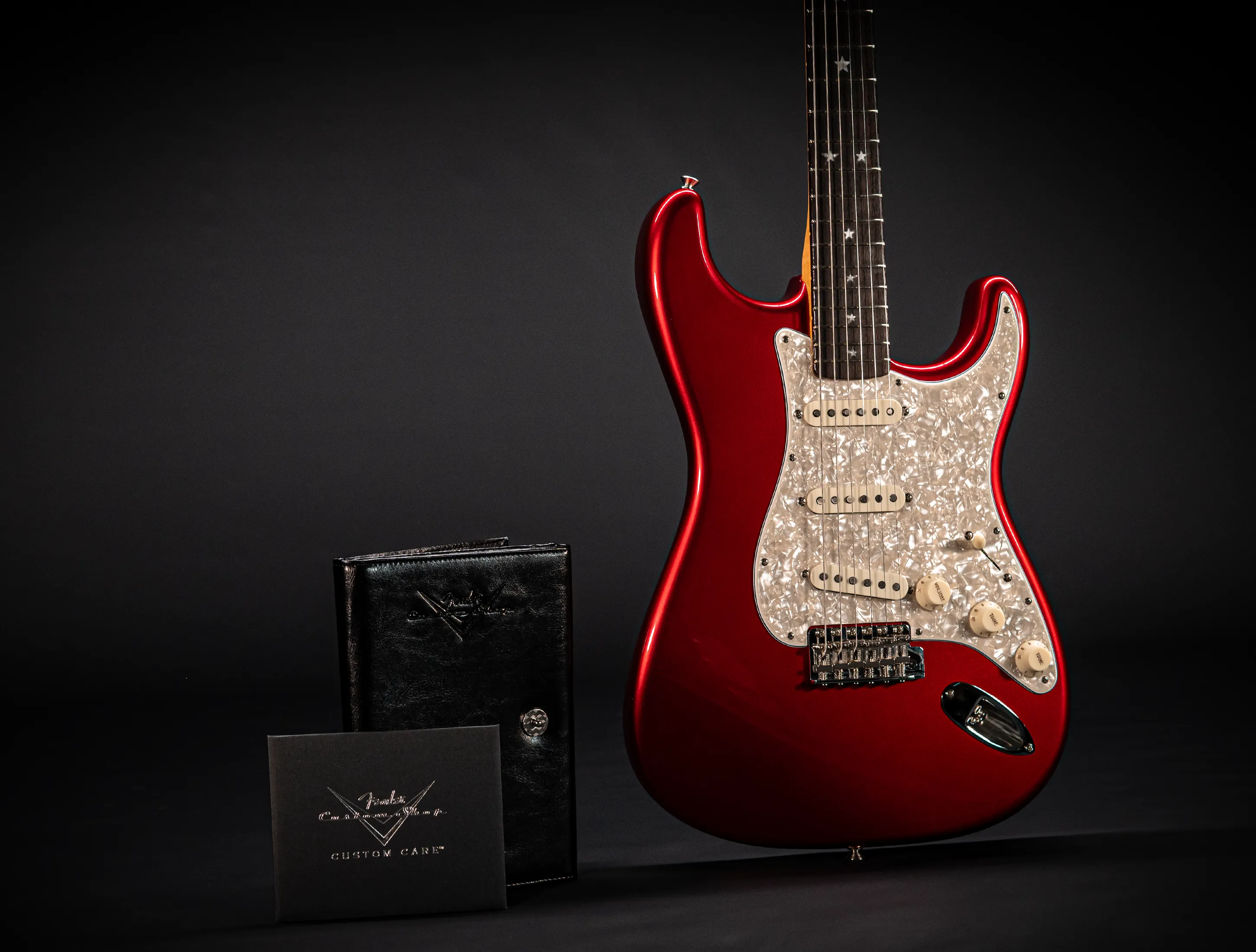 Fender MBD 60s STARS Stratocaster NOS flame Neck - Candy Apple Red