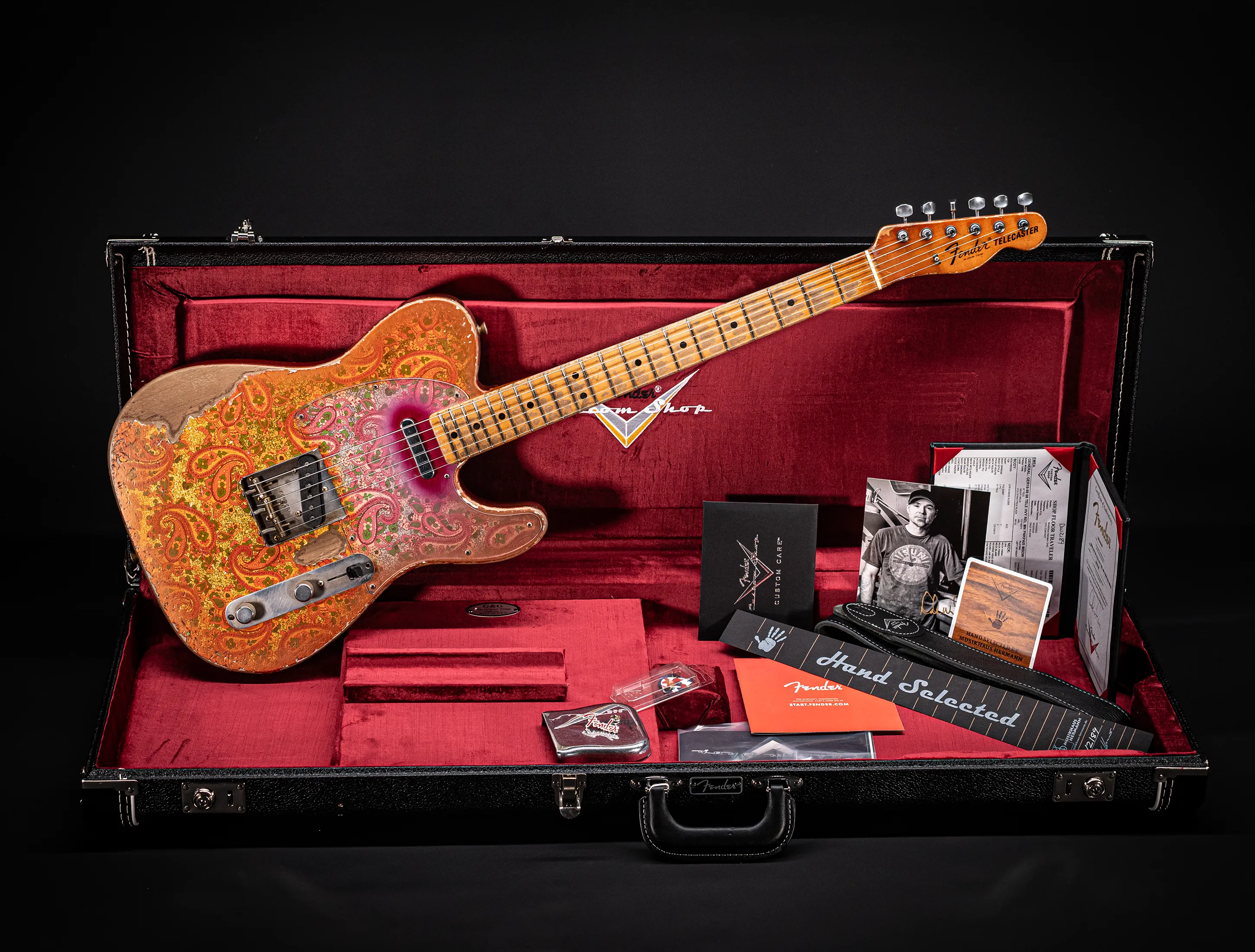 Fender Senior Masterbuilt Dale Wilson 1968 Telecaster Heavy Relic - Pink Paisley