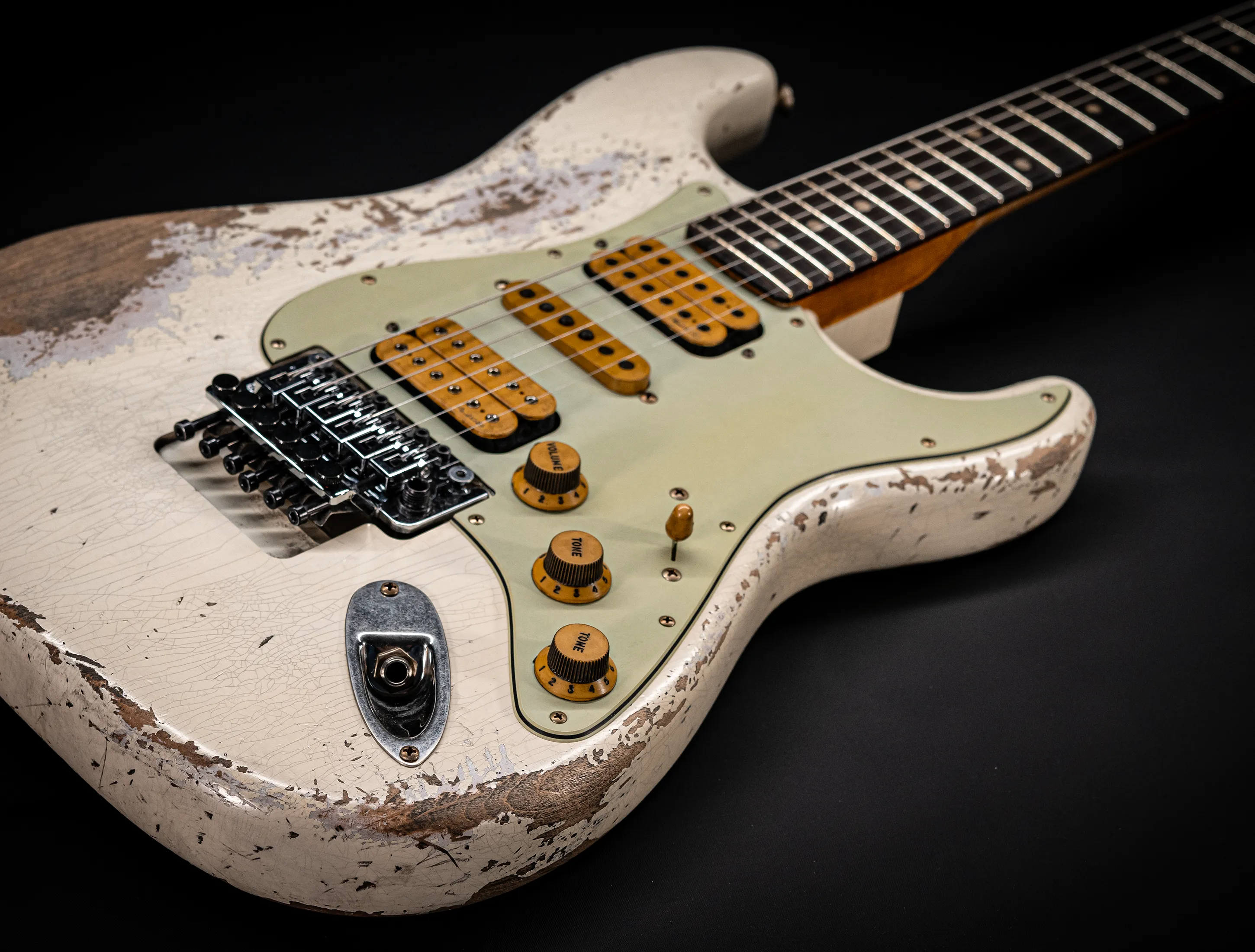 Fender MBD II 1962 FLOYD ROSE Stratocaster MIDAS Super Heavy Relic - Olympic White