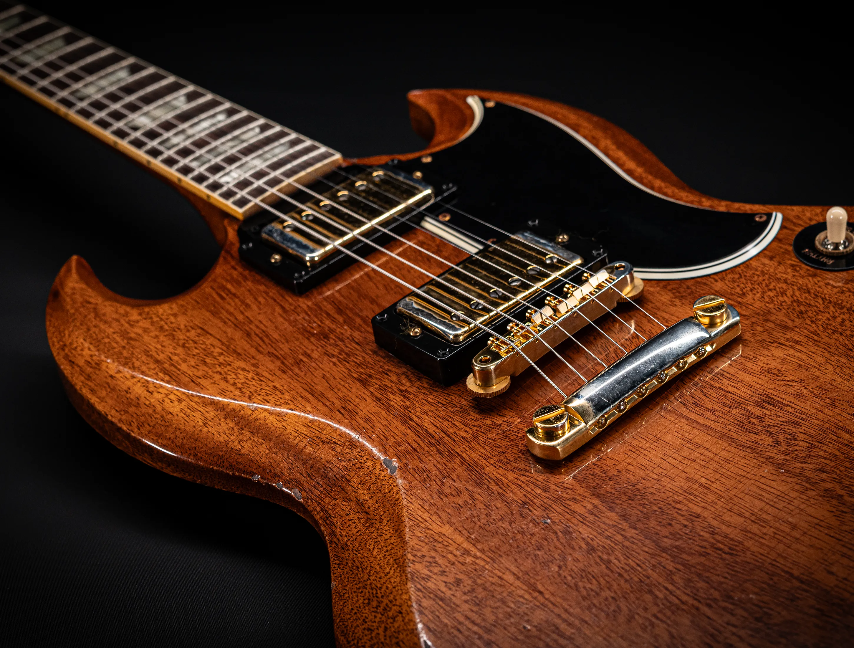 Gibson SG 1961 Standard Murphy Lab Heavy Aged Antique Faded Cherry Gold Hardware