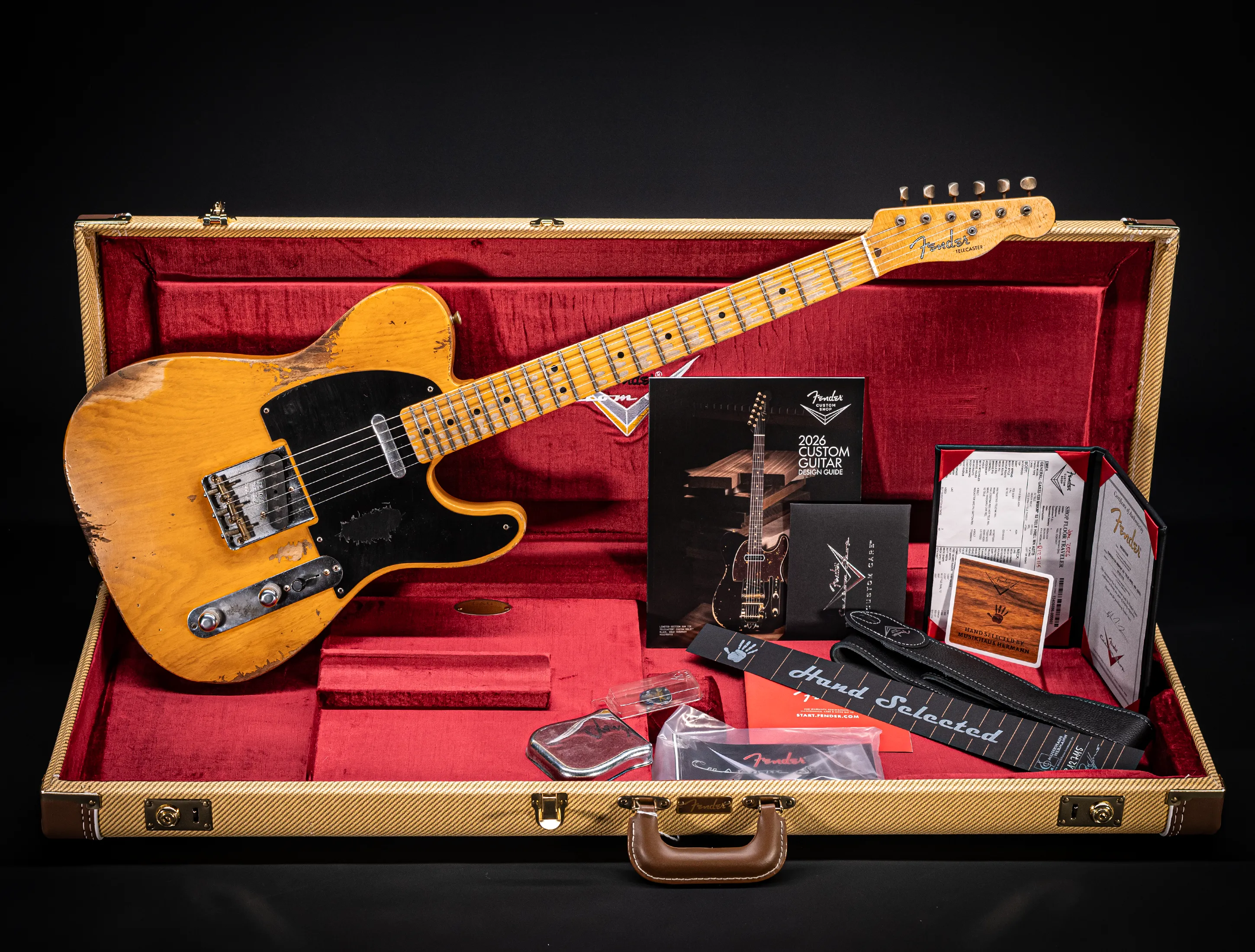 Fender Masterbuilt Kyle McMillin 1952 Telecaster Heavy Relic - 1pc Ash Butterscotch Blonde