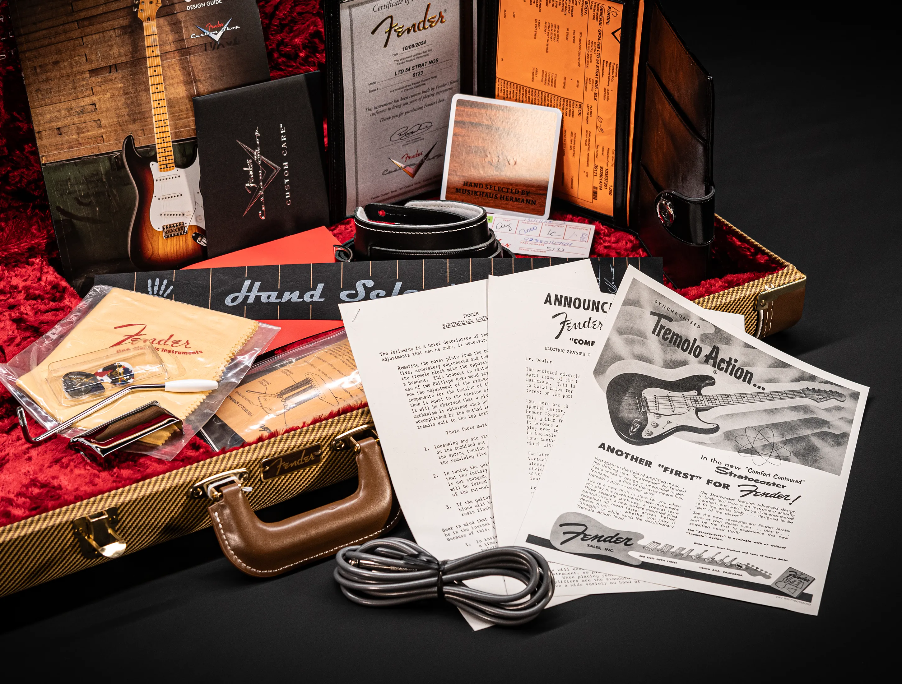 a164486 Fender 70th Anniversary Limited 1954 Stratocaster NOS - Black