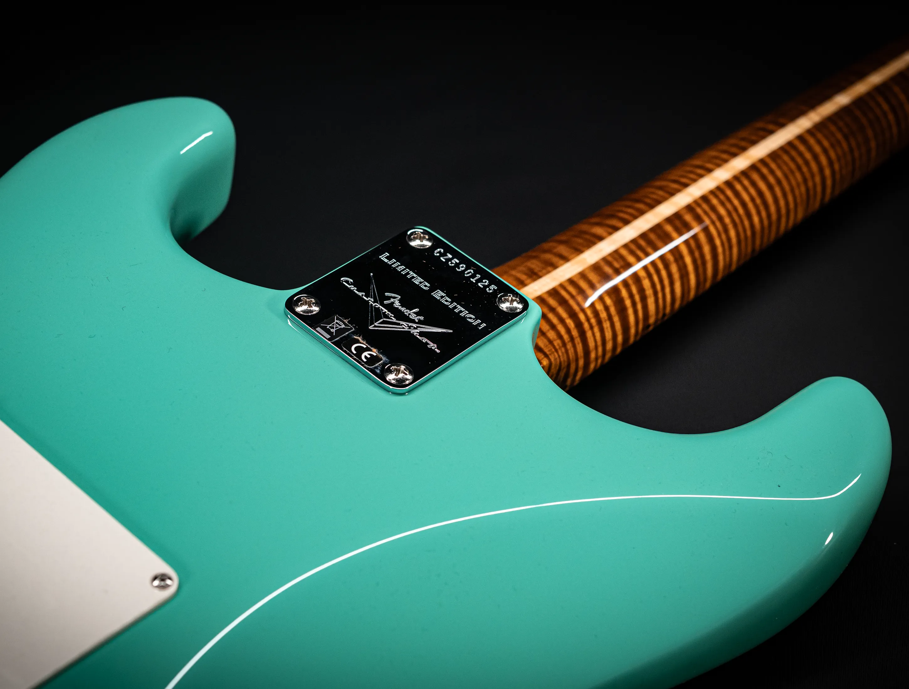 Fender 50`s Limited Stratocaster NOS Mastergrade roasted Flame AAAA Neck - Sea Foam Green