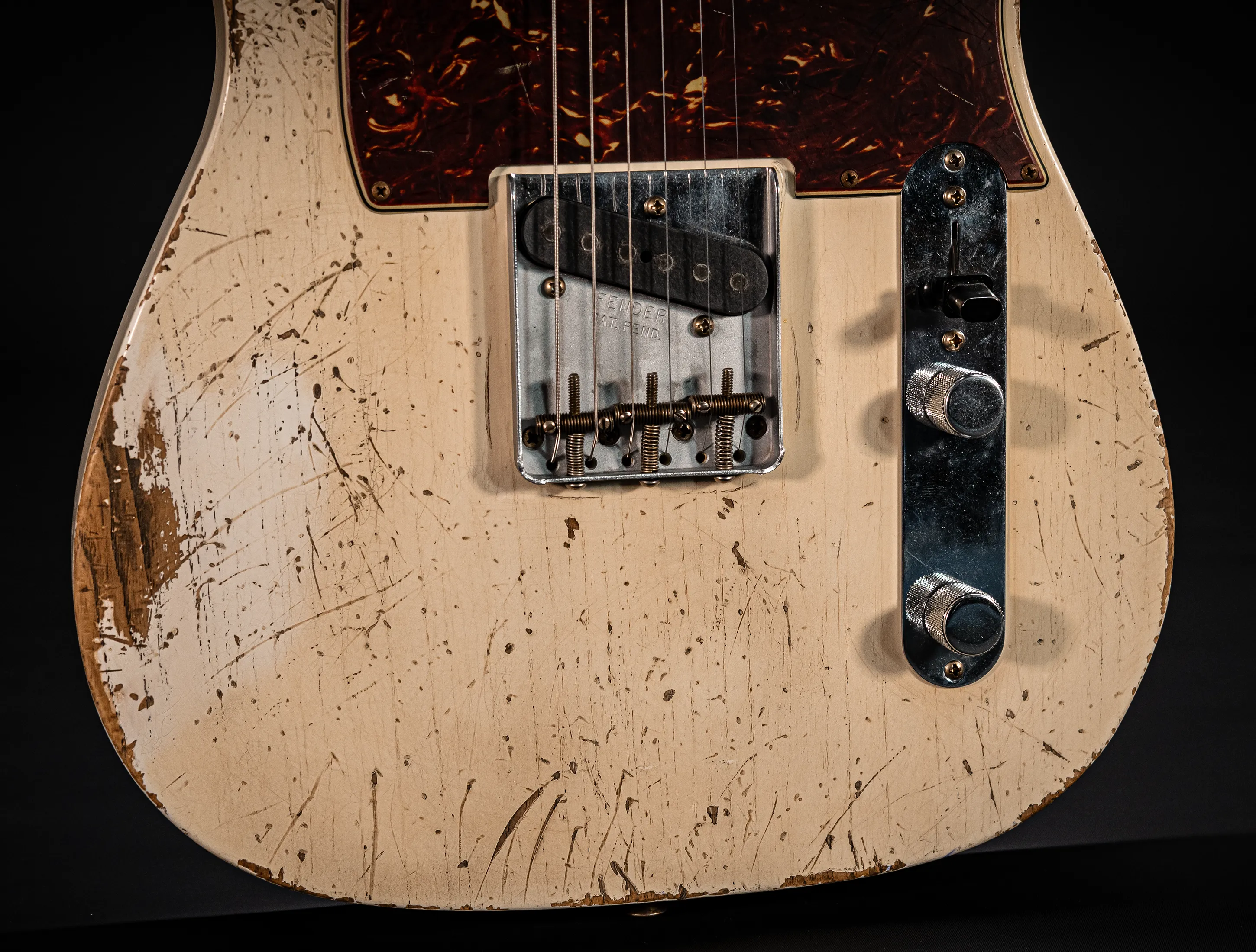 a162538 Fender Masterbuilt Jason Smith 1963 Telecaster Heavy Relic - Smoked Olympic White
