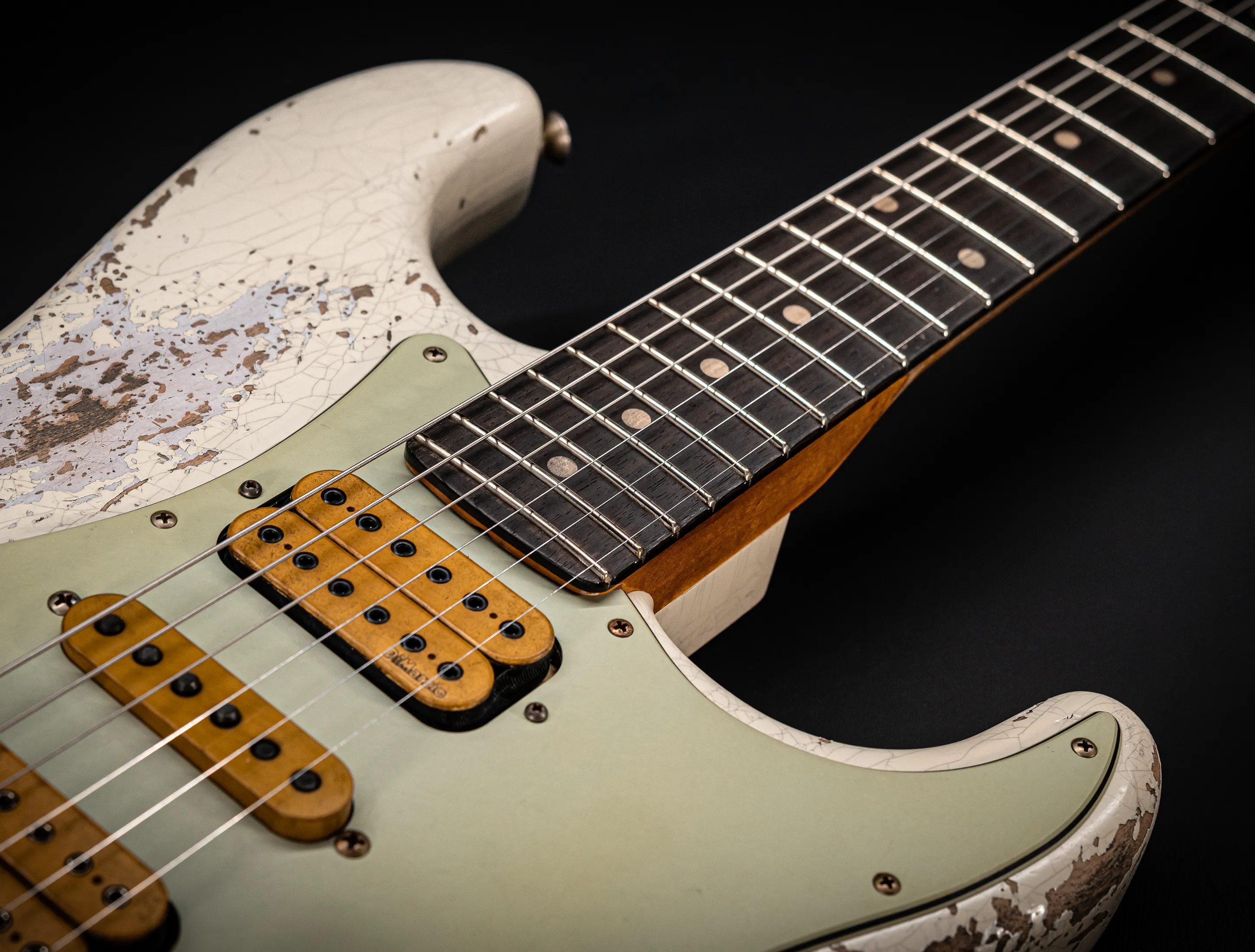 Fender MBD II 1962 FLOYD ROSE Stratocaster MIDAS Super Heavy Relic - Olympic White