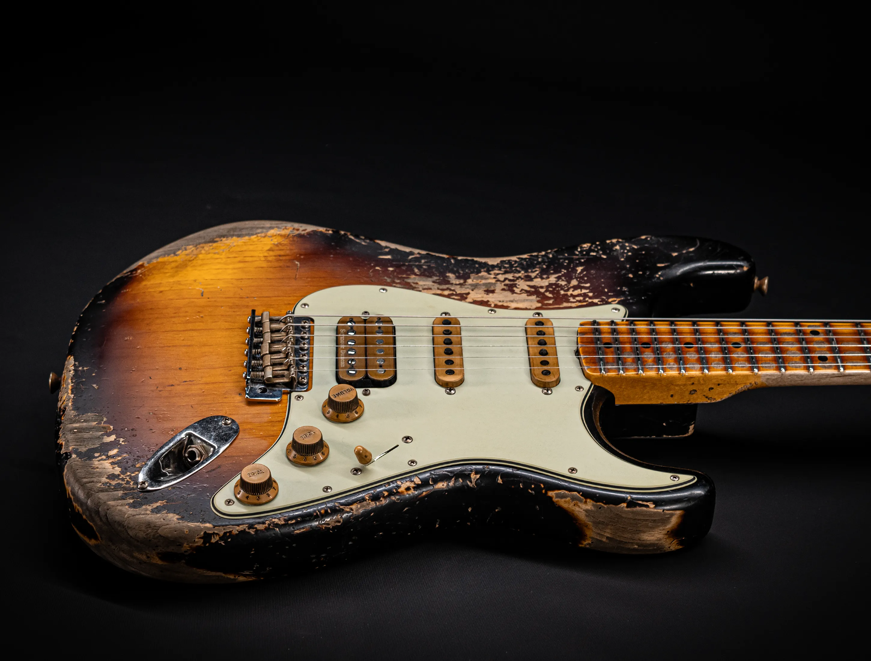 Fender MBD II 1962 Humbucker Stratocaster MIDAS Super Heavy Relic - ASH Body Maple Neck Sunburst