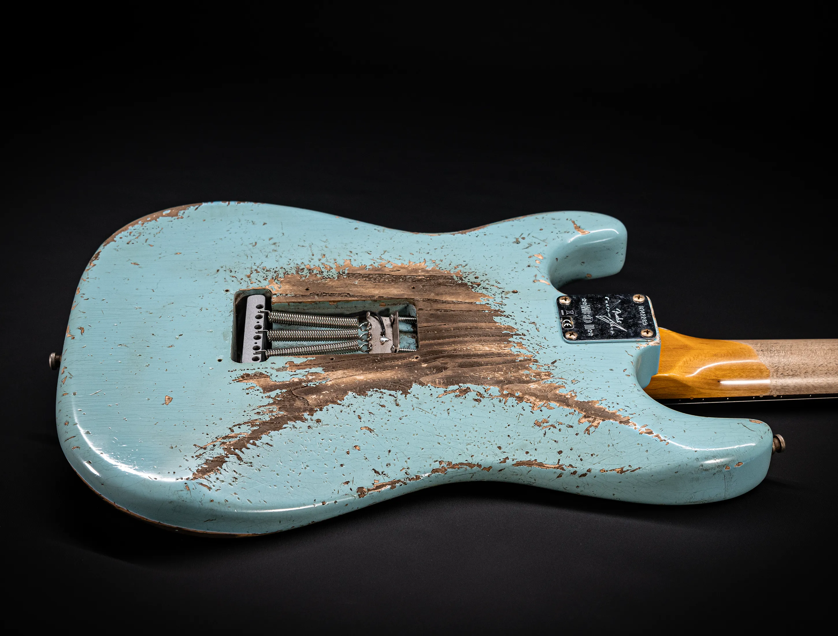 Fender MBD II 1962 Humbucker Stratocaster MIDAS Super Heavy Relic - ASH Body Daphne Blue