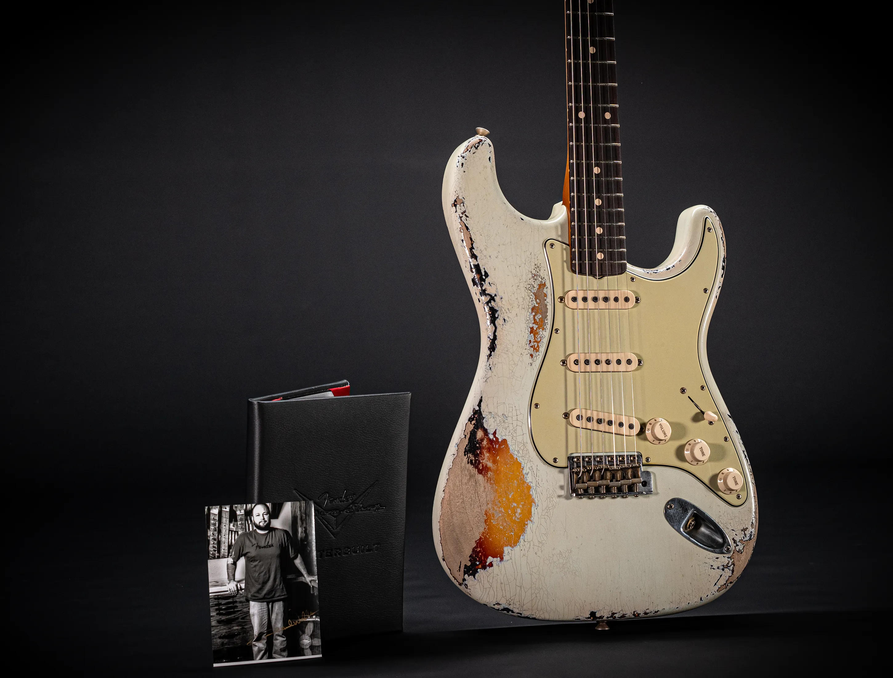 Fender Masterbuilt Paul Waller 1961 F-branded Ex Pin-Up Stratocaster Heavy Relic Sonic Blue over Sunburst