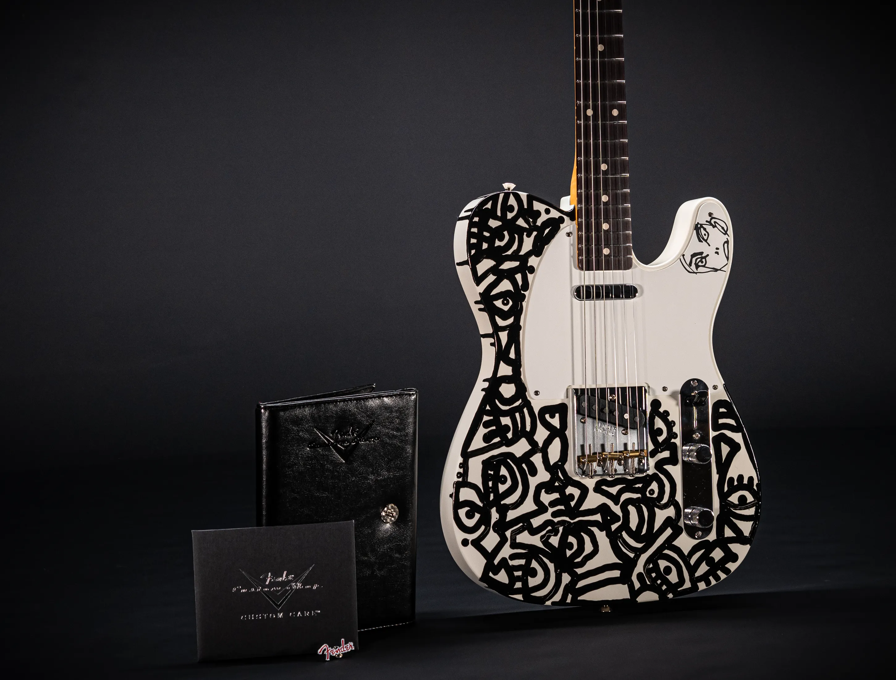 Fender 1961 Telecaster "Art meets Music" - BAJO over Olympic White ONE-OF-A-KIND