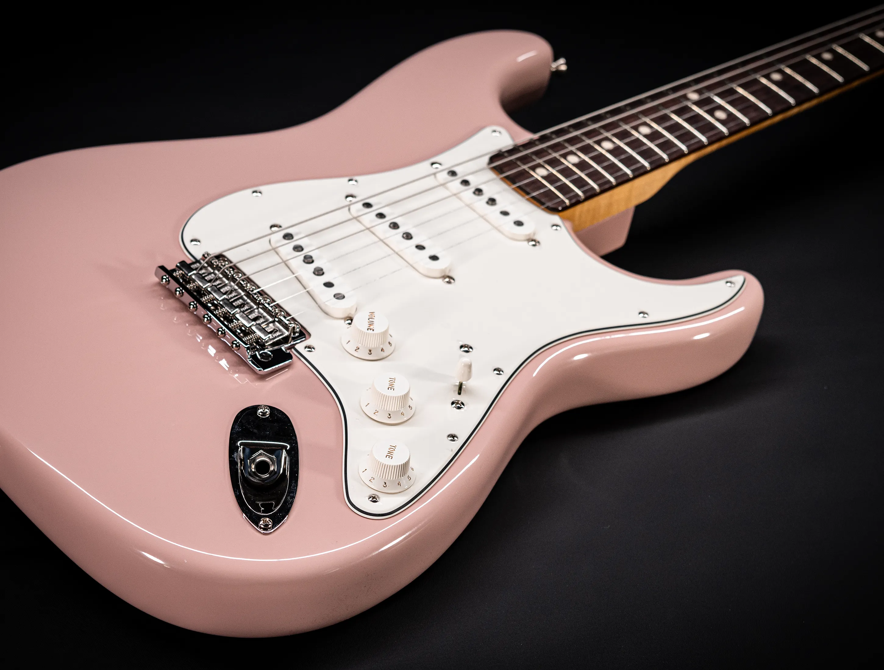 Fender MBD 1963 Stratocaster Prestige NOS flame Neck - Shell Pink