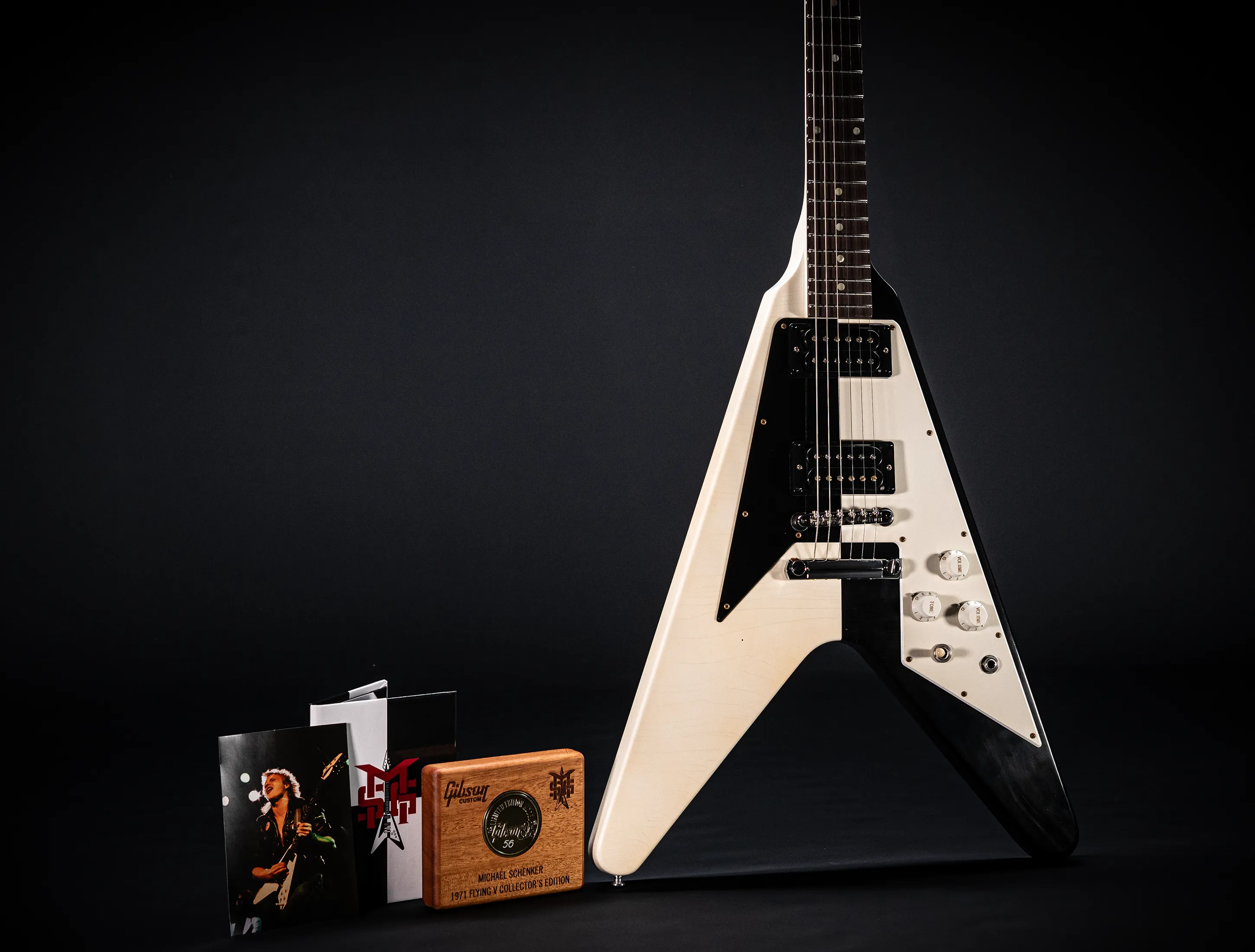 Gibson Michael Schenker 1971 Flying V Collector's Edition aged & signed