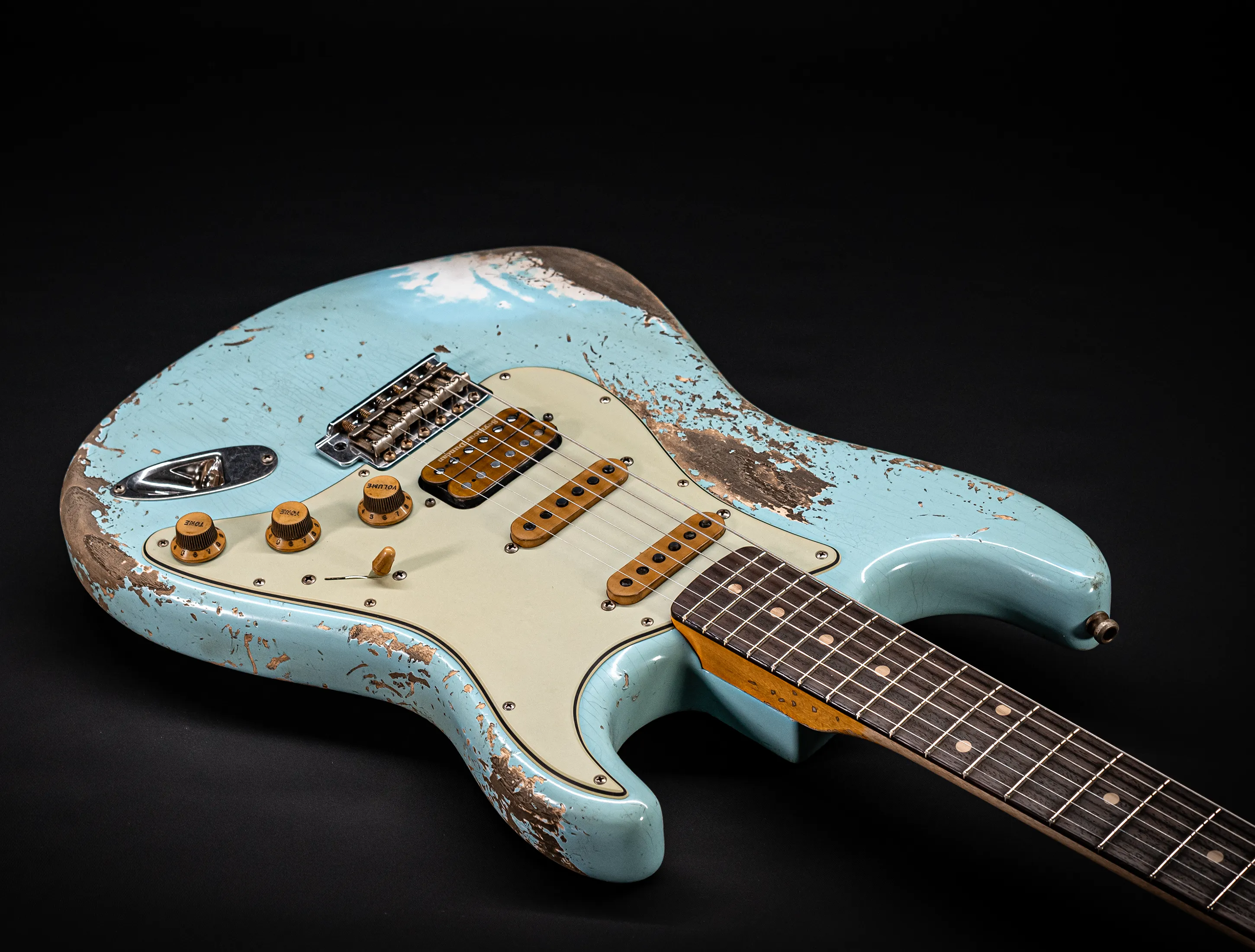 Fender MBD II 1962 Humbucker Stratocaster MIDAS Super Heavy Relic - ASH Body Daphne Blue