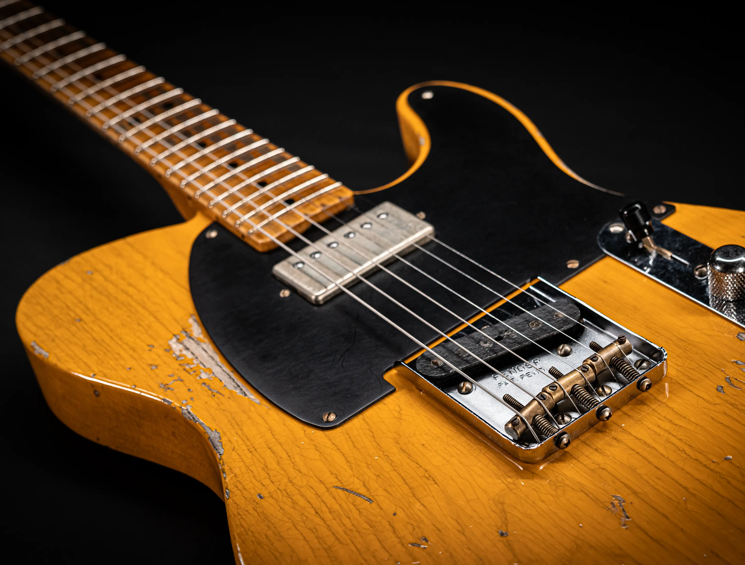 Fender MBD 1952 Humbucker Telecaster Heavy Relic 1pc Ash Body - Butterscotch Blonde