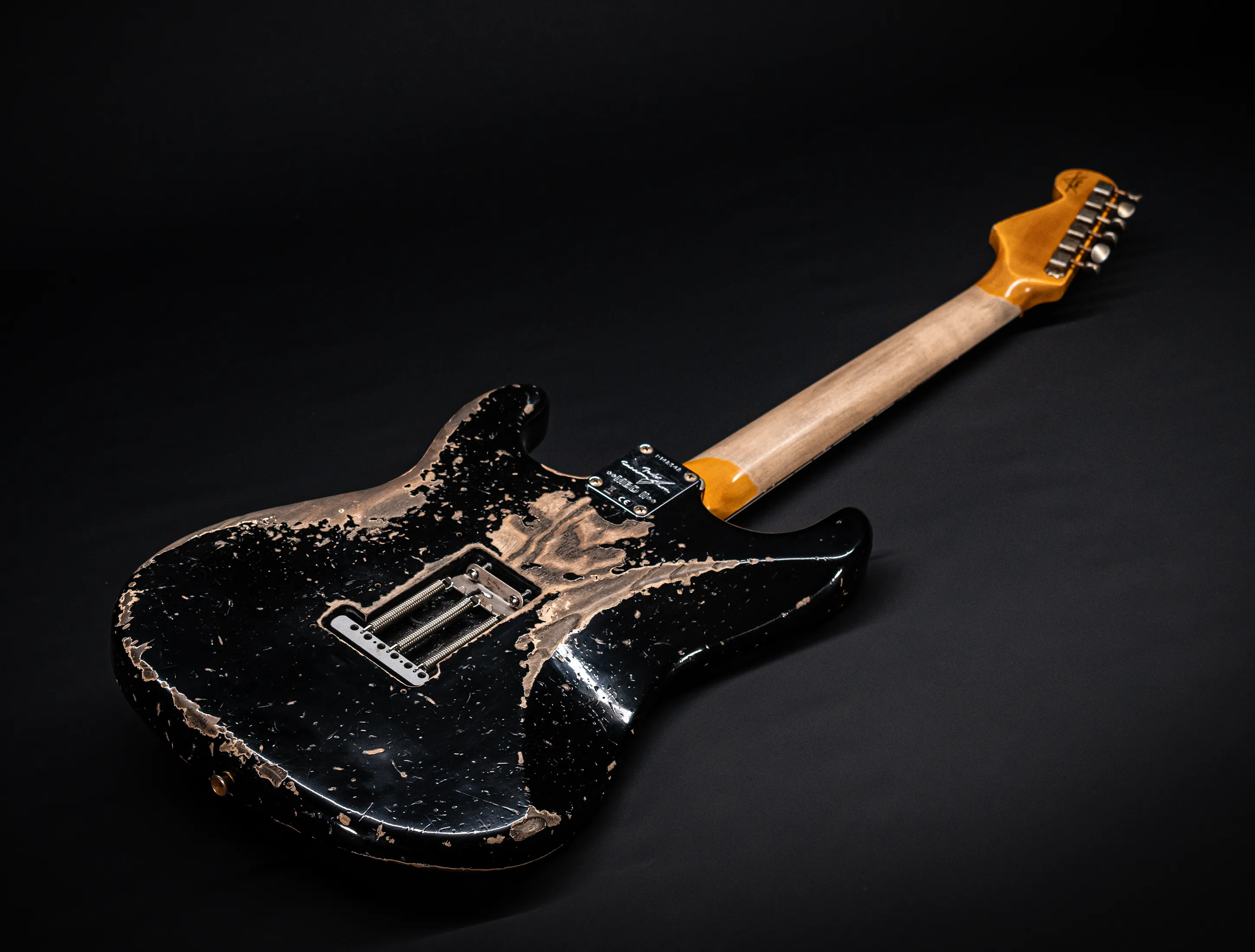 Fender MBD II 1962 Humbucker Stratocaster MIDAS Super Heavy Relic - ASH Body Black
