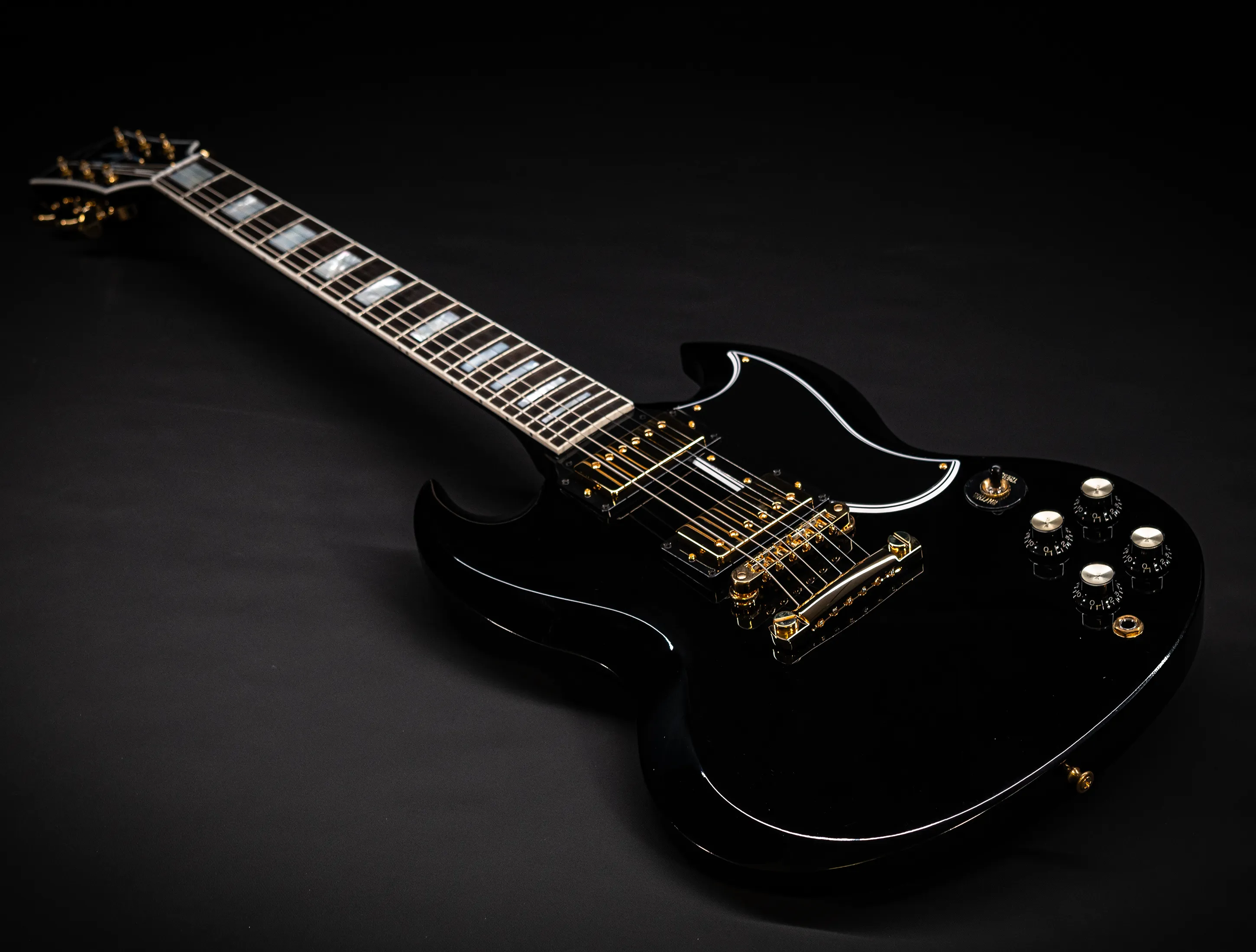 a164383 Gibson SG Custom 2 Pickup GLOSS Ebony