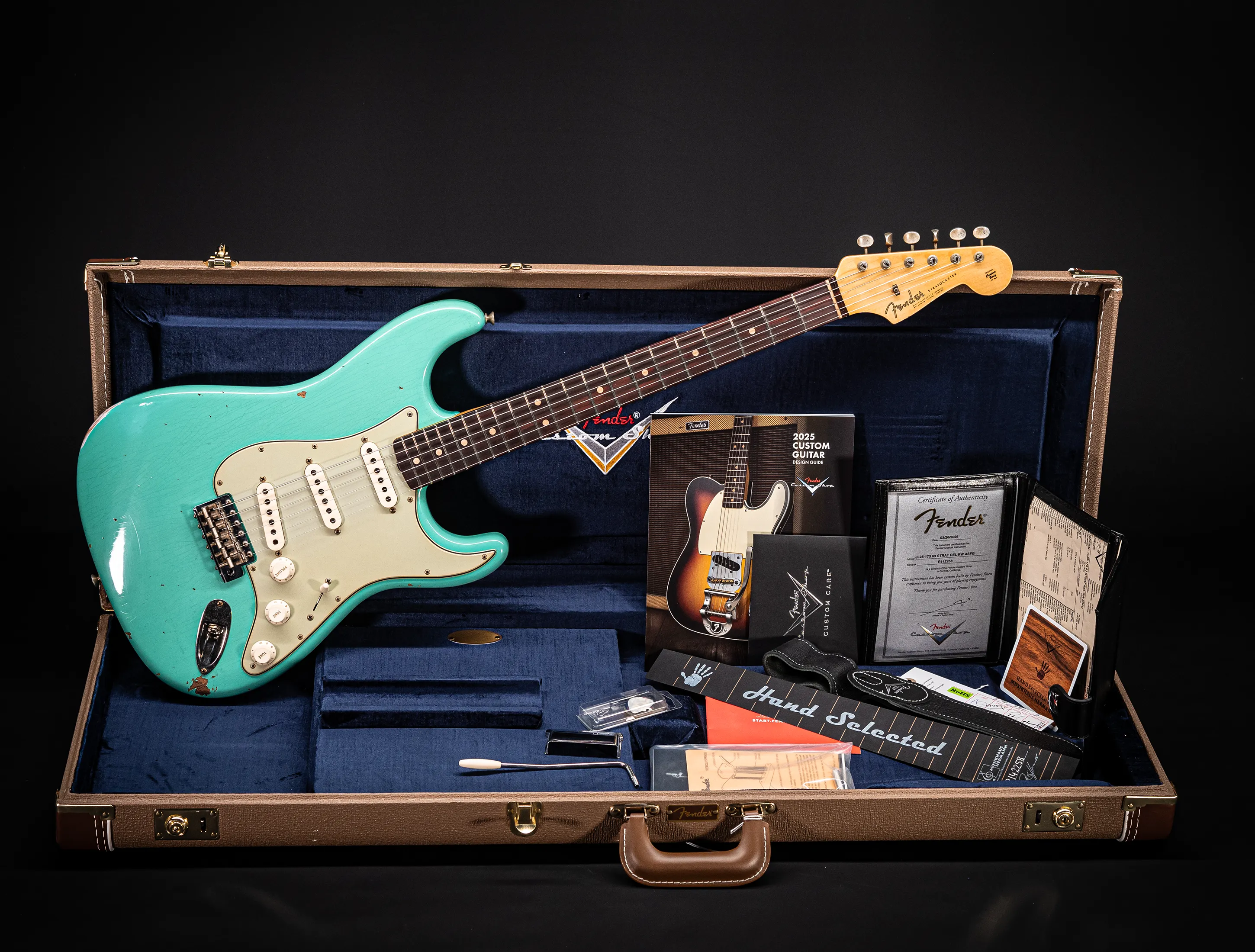 Fender MBD 1963 Stratocaster Relic - Aged Sea Foam Green