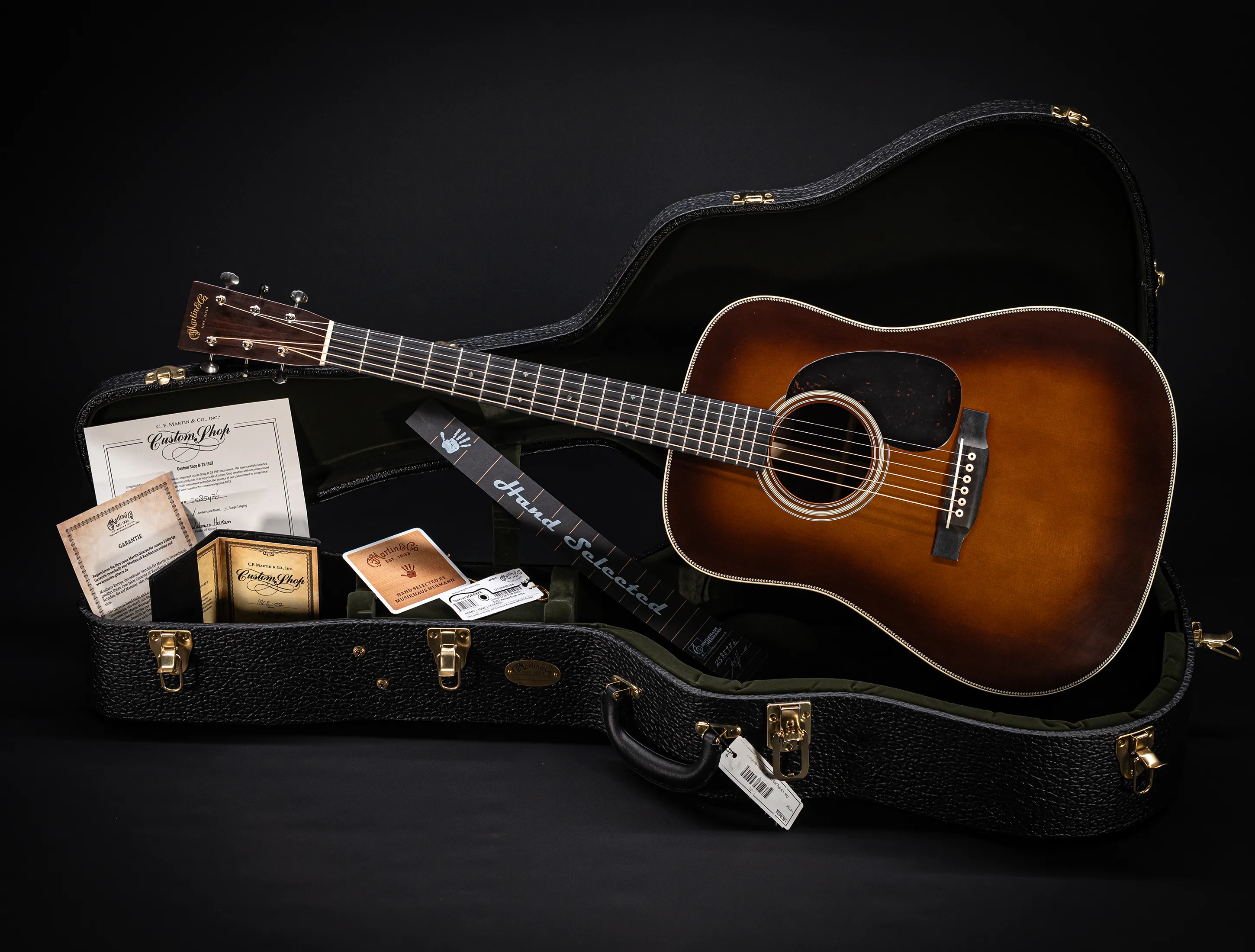 Martin Custom Shop Expert D-28 Authentic 1937 - Ambertone Burst