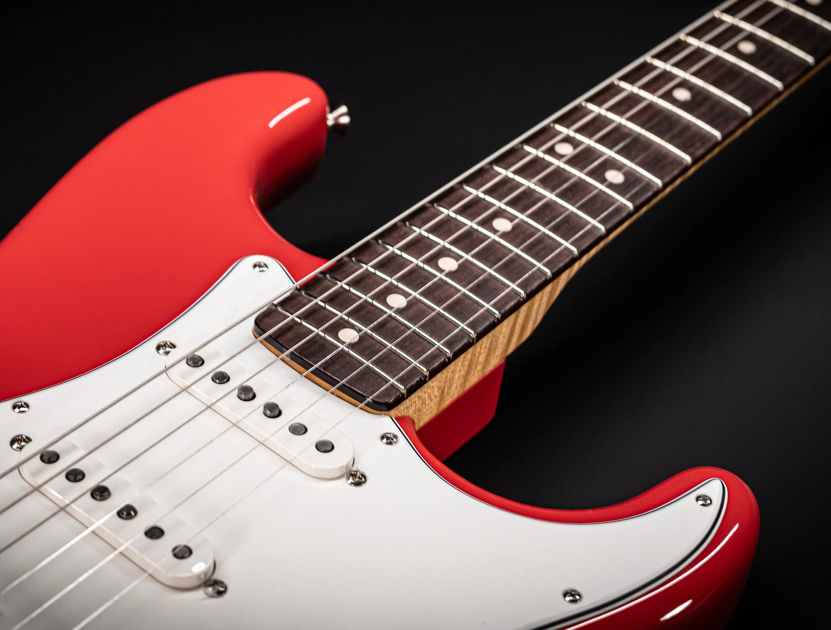Fender MBD 1963 Stratocaster GLOSS NOS flame Neck - Fiesta Red