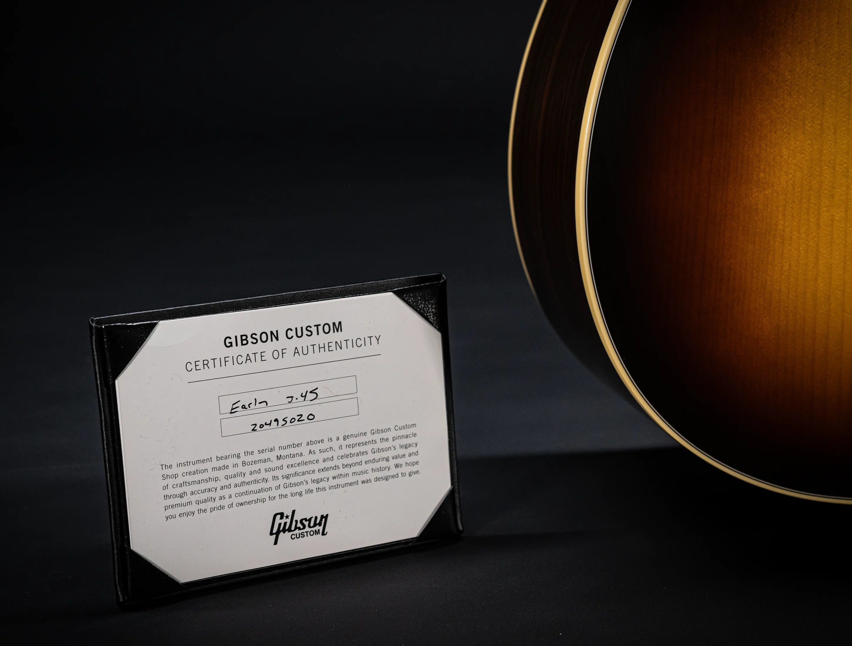 Show gallery (30 images) a175826-Gibson-J-45-Rosewood-EARLY-50s-Golden-Era-Custom-Shop-Adirondack-Vintage-Sunburst-Musikhaus-Hermann-