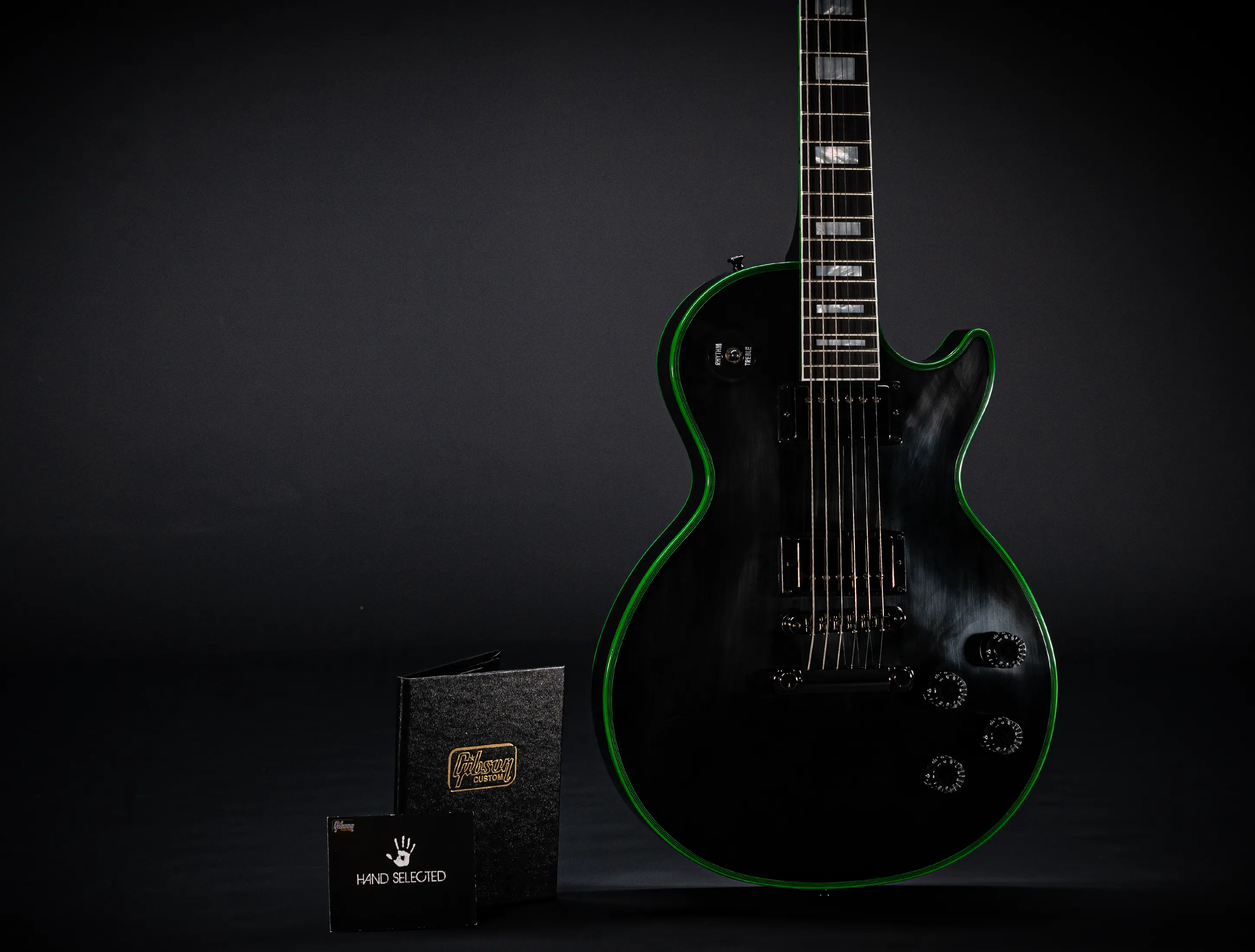 Gibson Les Paul Custom Factory Special "STEALTH" VOS Black Jade Green Widow