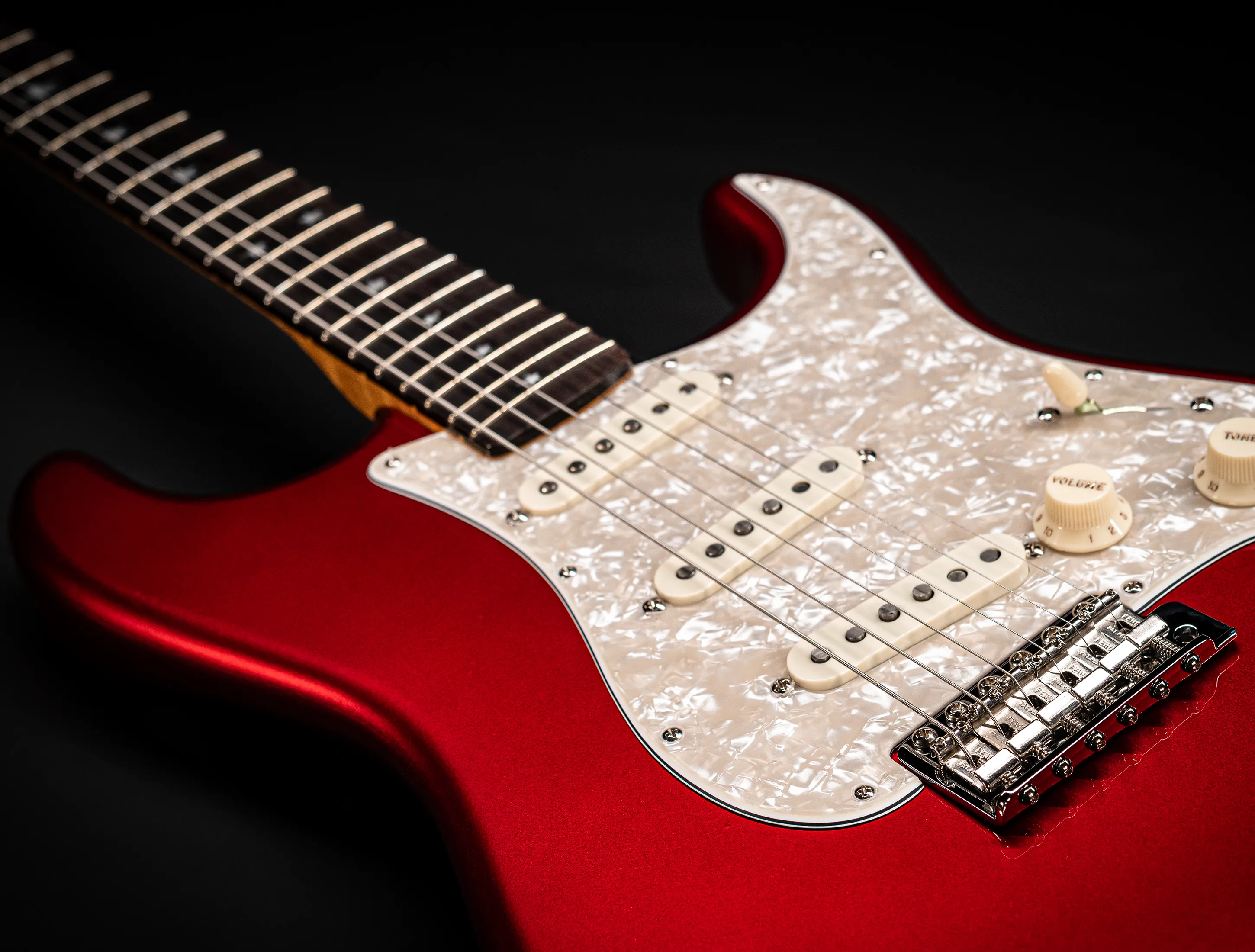 a163027 Fender MBD Limited 60s STARS Stratocaster NOS flame Neck - Candy Apple Red