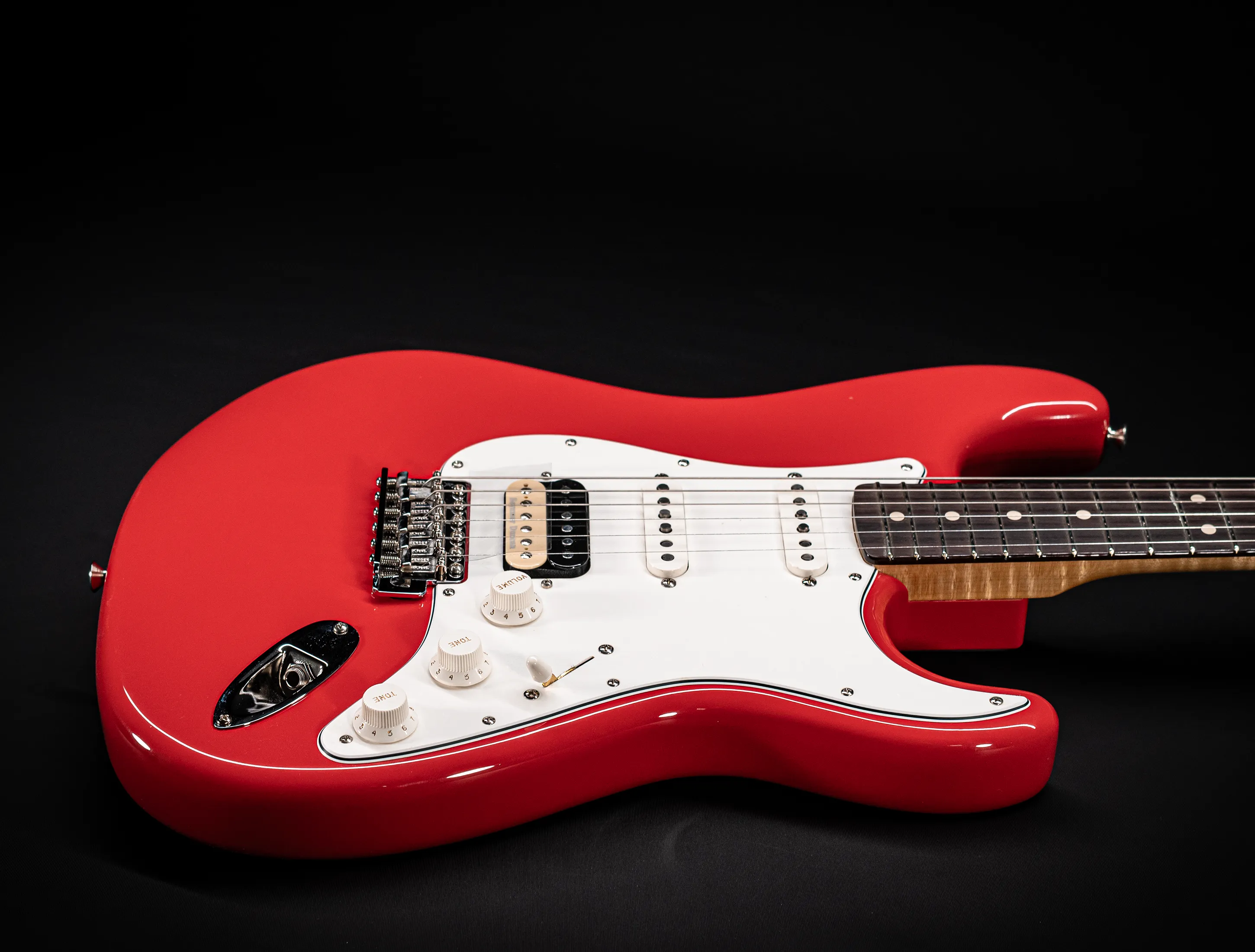 Fender MBD 1963 Humbucker Stratocaster GLOSS NOS flame Neck - Fiesta Red