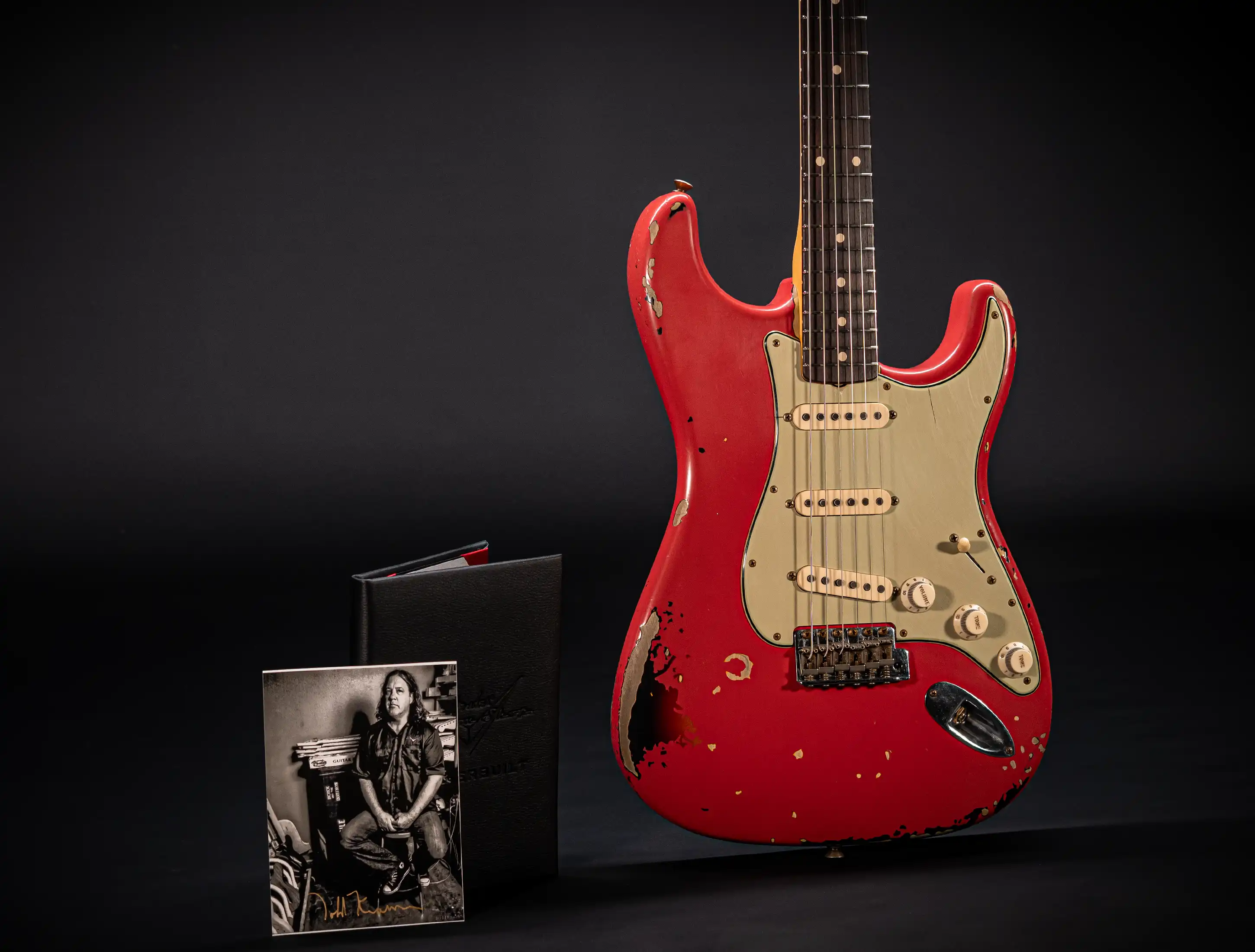 Fender Masterbuilt Todd Krause MICHAEL LANDAU 1963 Stratocaster - Fiesta Red over 3TS