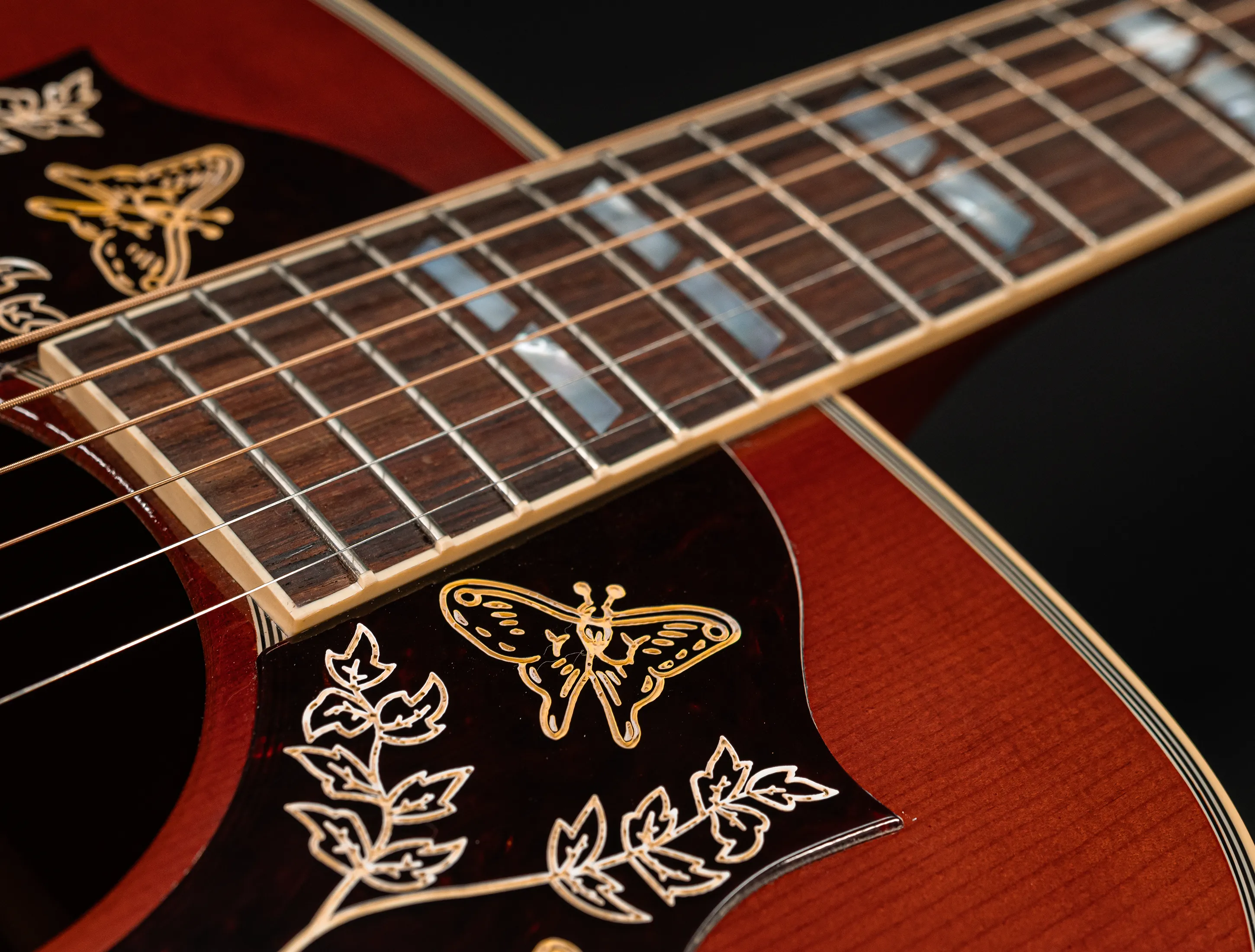 Gibson 1960 Hummingbird Double Pickguard Custom Shop thermally Aged Adirondack Antique 60s Cherry