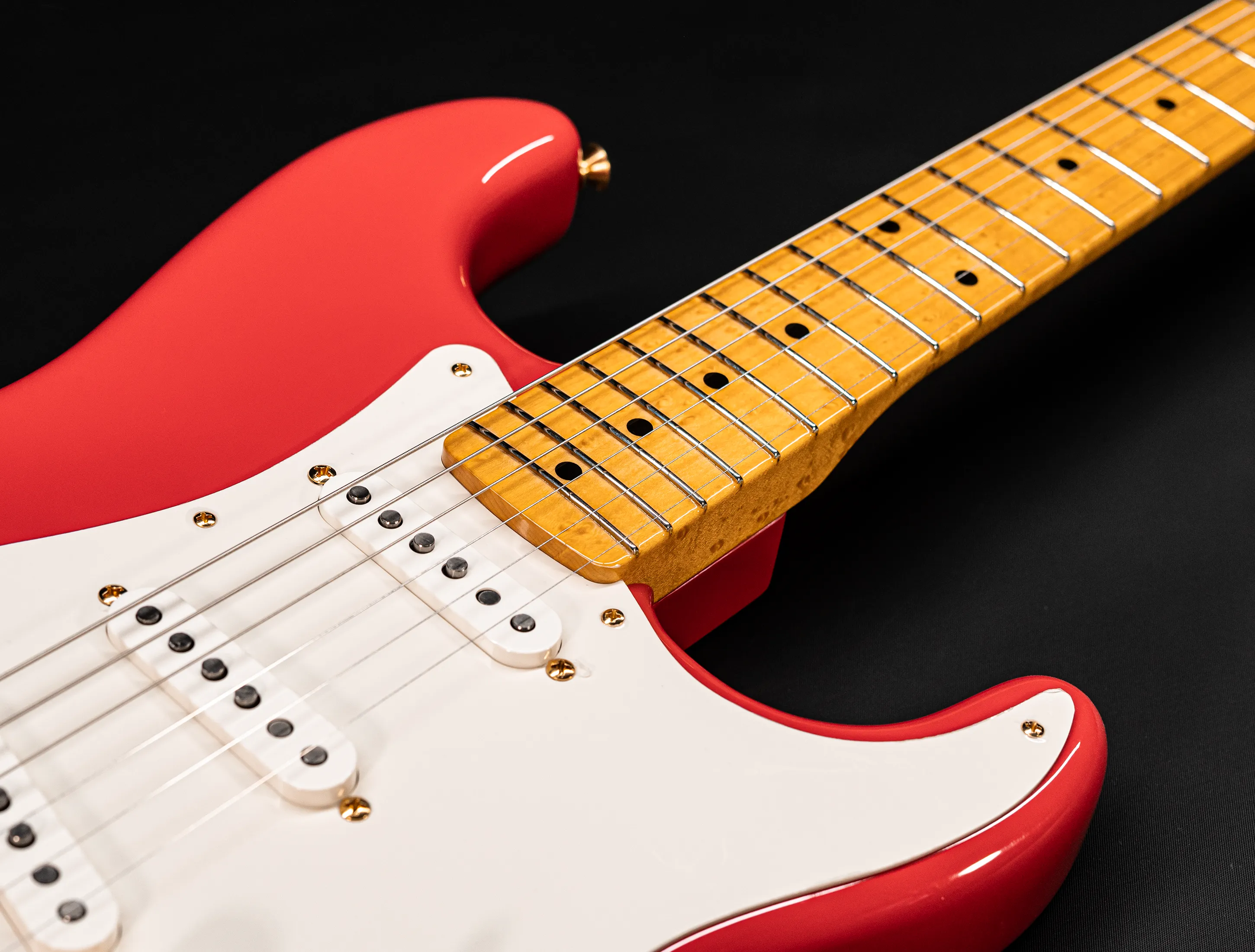 a161308 Fender MBD Limited 1957 Stratocaster Timeless NOS Birdseye Neck - Fiesta Red