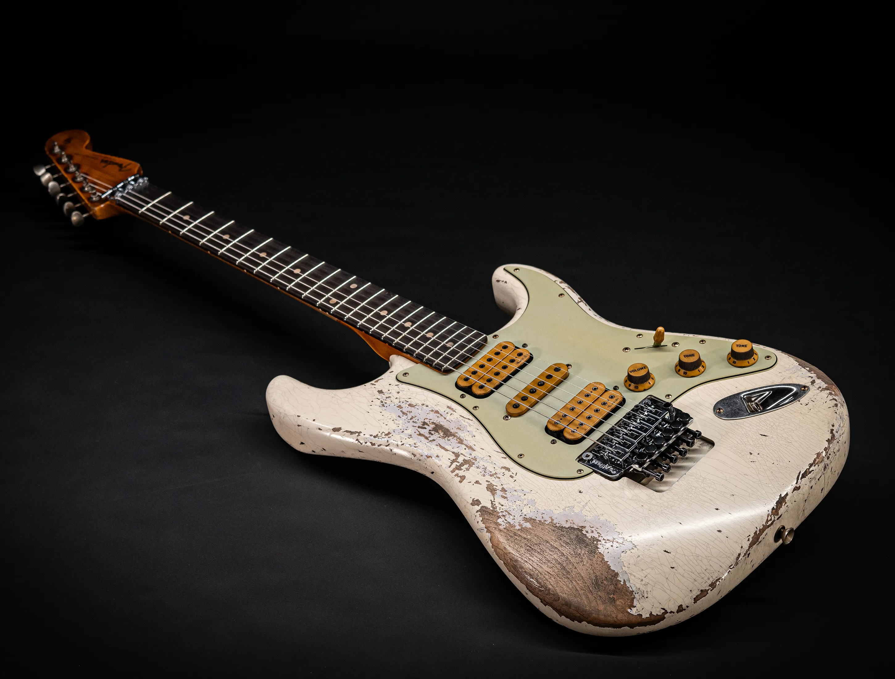 Fender MBD II 1962 FLOYD ROSE Stratocaster MIDAS Super Heavy Relic - Olympic White