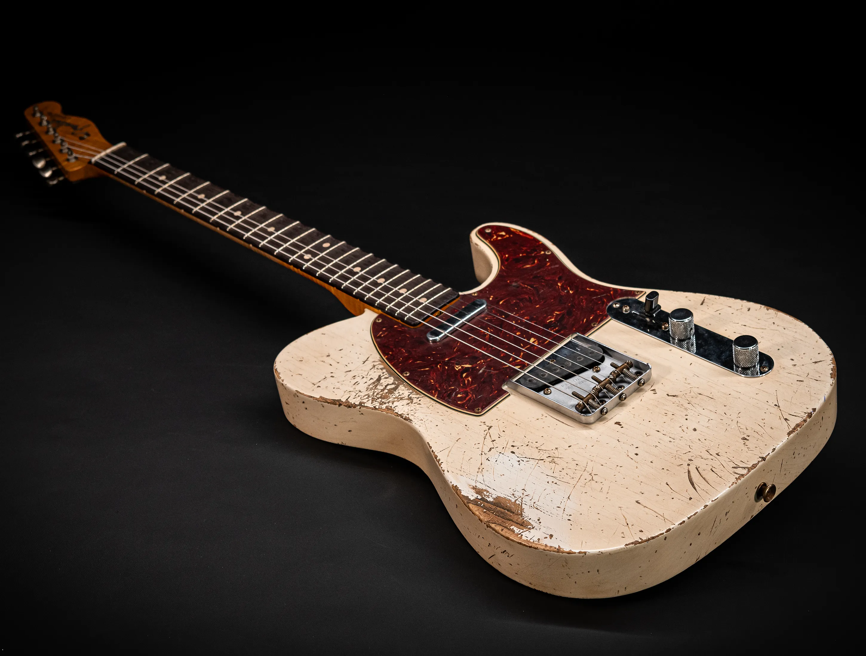 a162531 Fender Masterbuilt Jason Smith 1963 Telecaster Heavy Relic - Smoked Olympic White