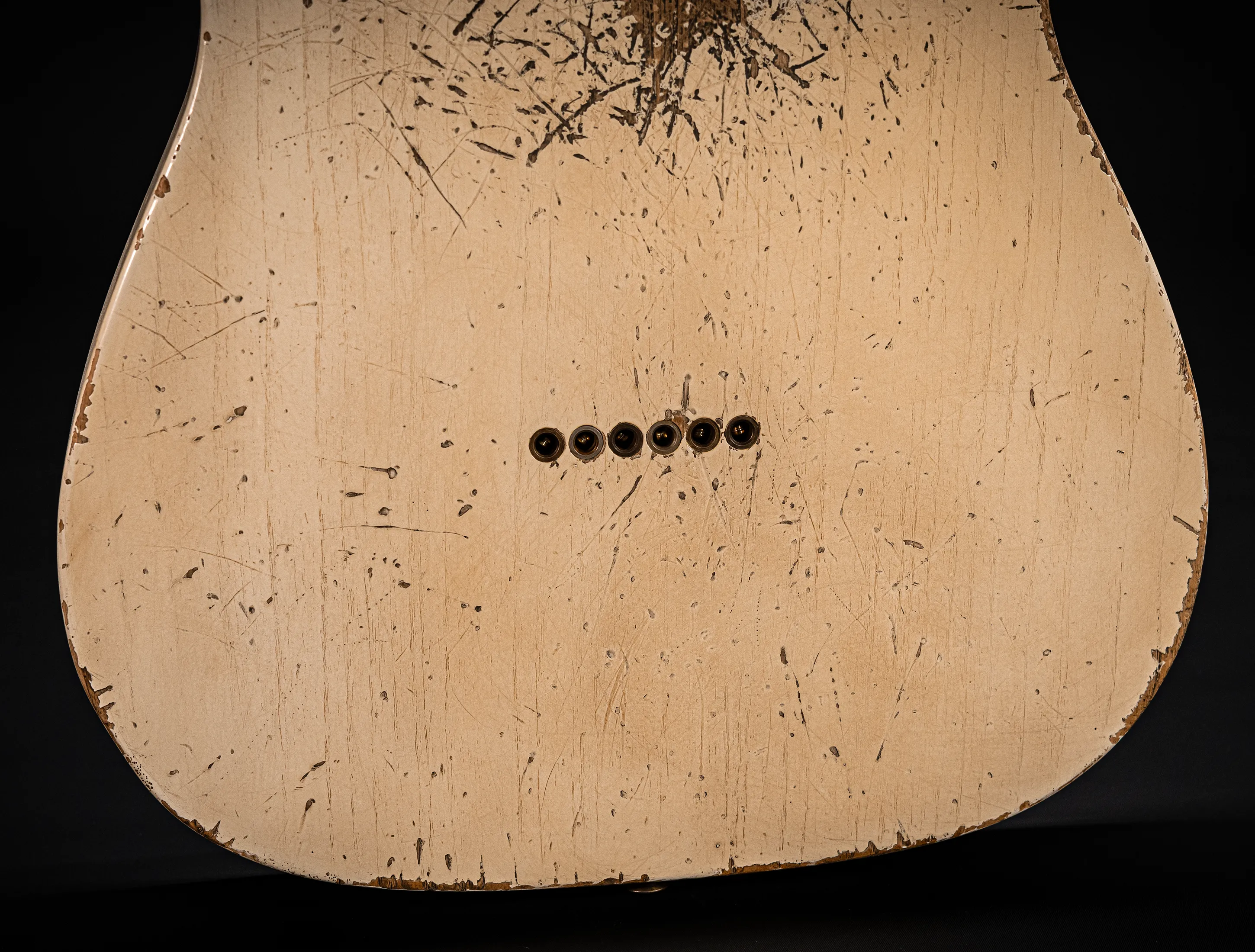 a162541 Fender Masterbuilt Jason Smith 1963 Telecaster Heavy Relic - Smoked Olympic White