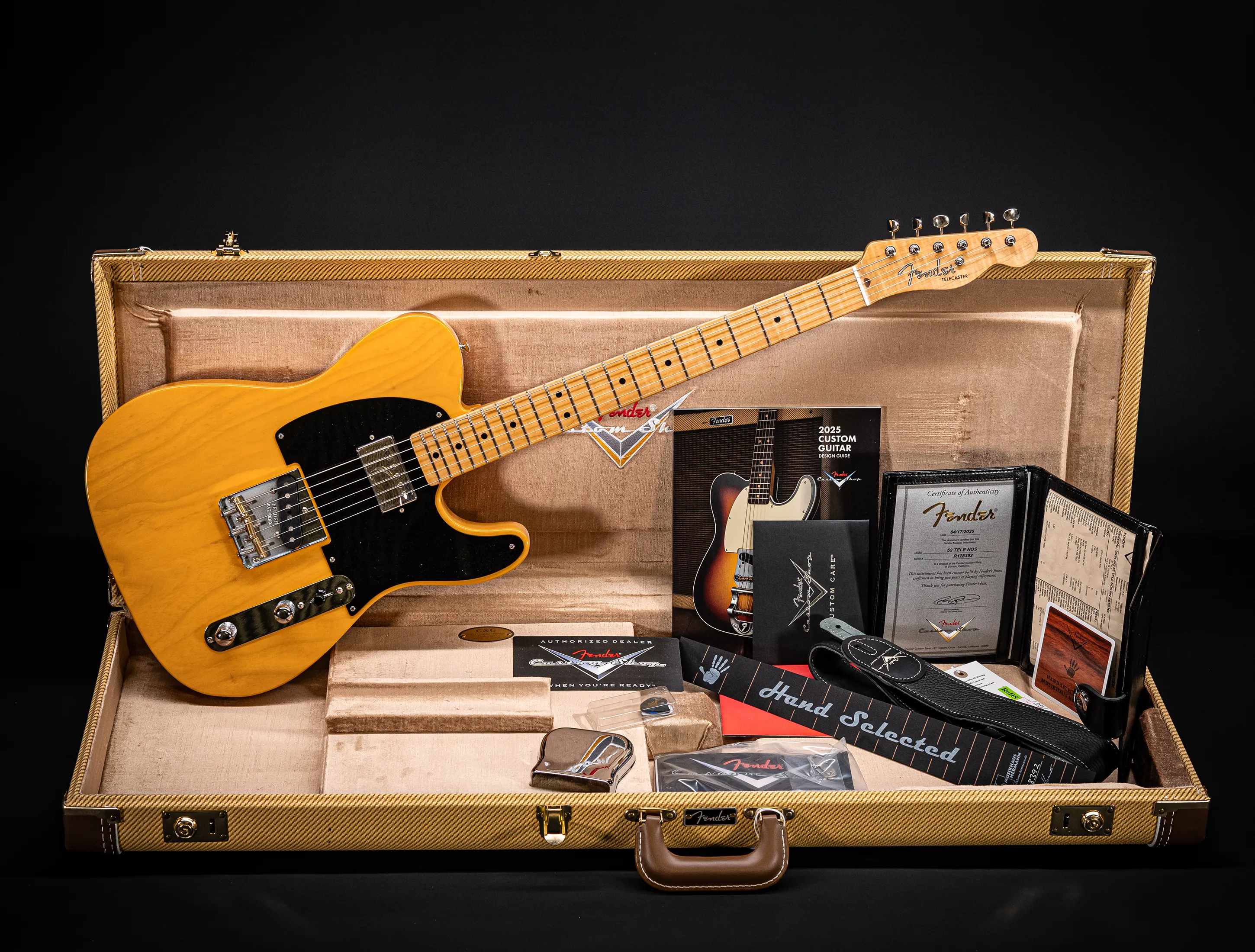 a175660-Fender-MBD- Limited-1952-Humbucker-Telecaster-Timeless-NOS-flame-Neck-Aged-Butterscotch-Blonde-