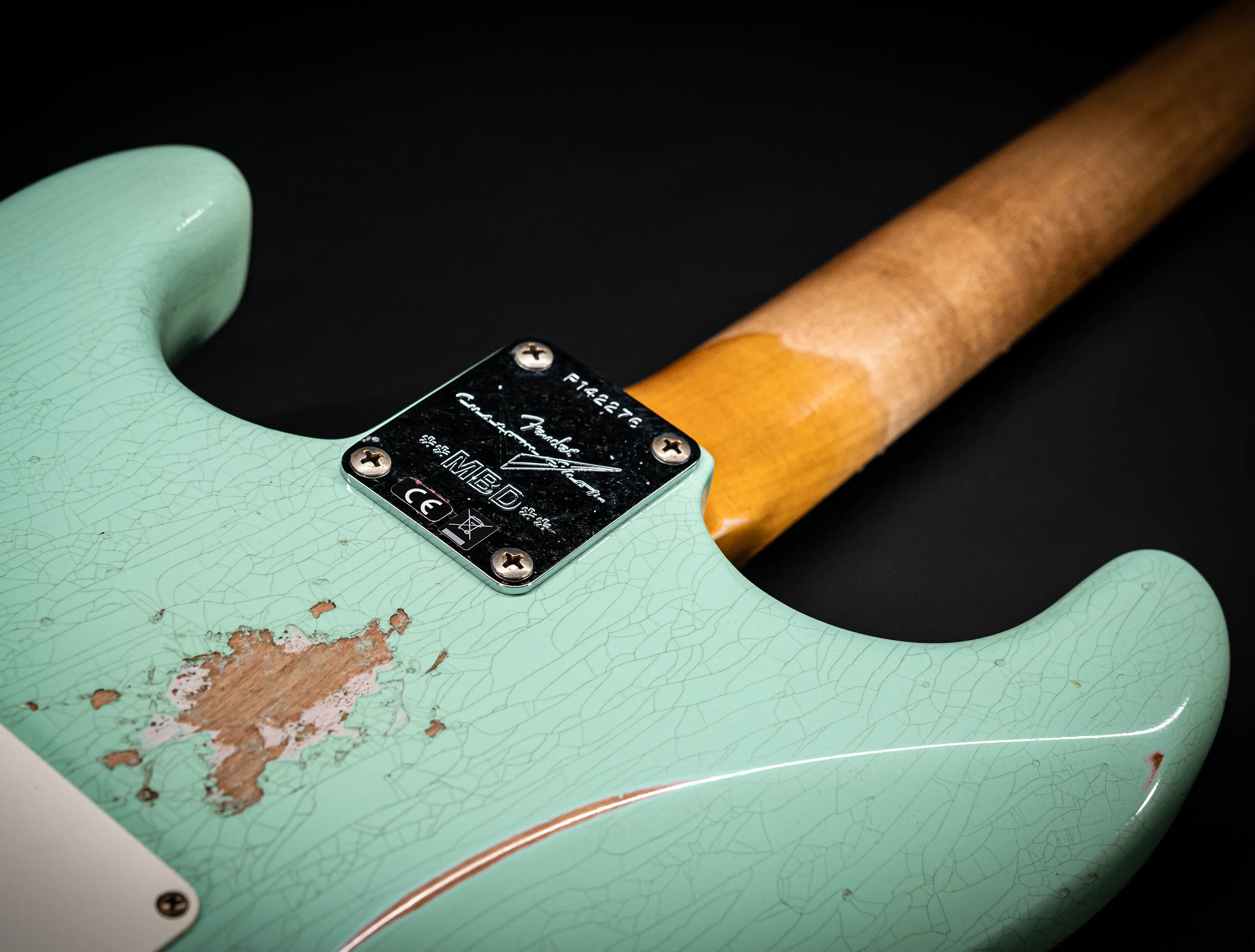 Fender MBD 1963 Stratocaster Relic - Aged Surf Green