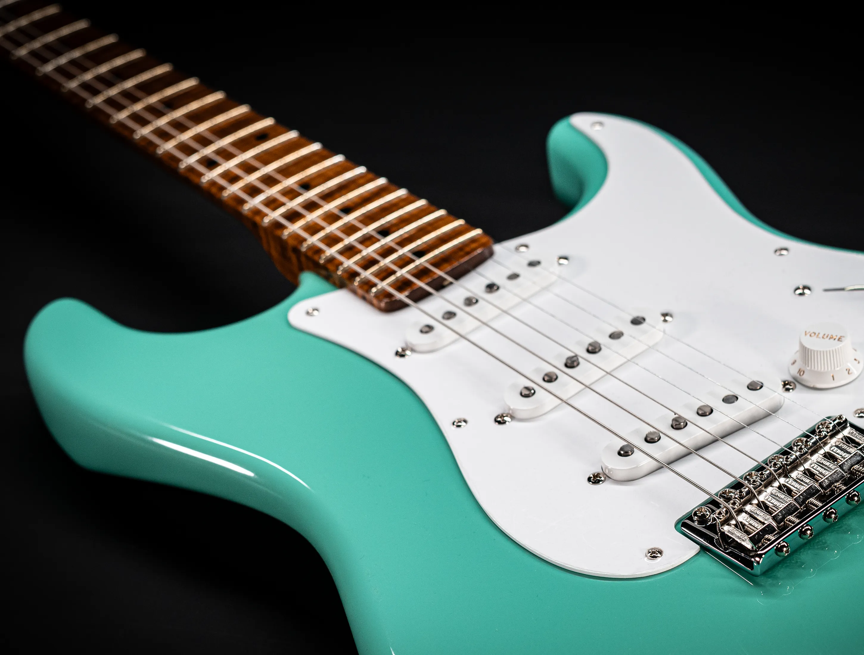 Fender 50`s Limited Stratocaster NOS Mastergrade roasted Flame AAAA Neck - Sea Foam Green