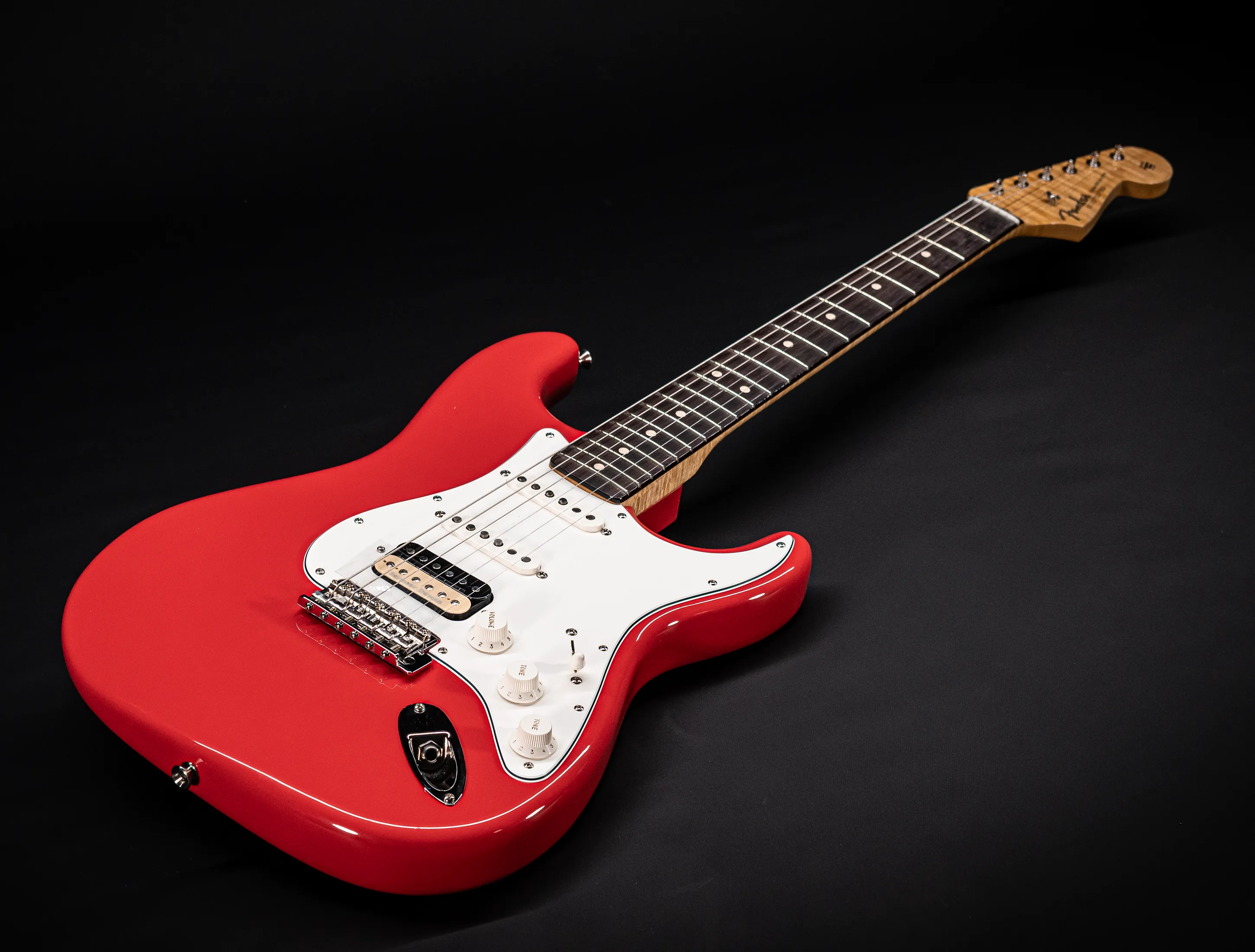 Fender MBD 1963 Humbucker Stratocaster GLOSS NOS flame Neck - Fiesta Red