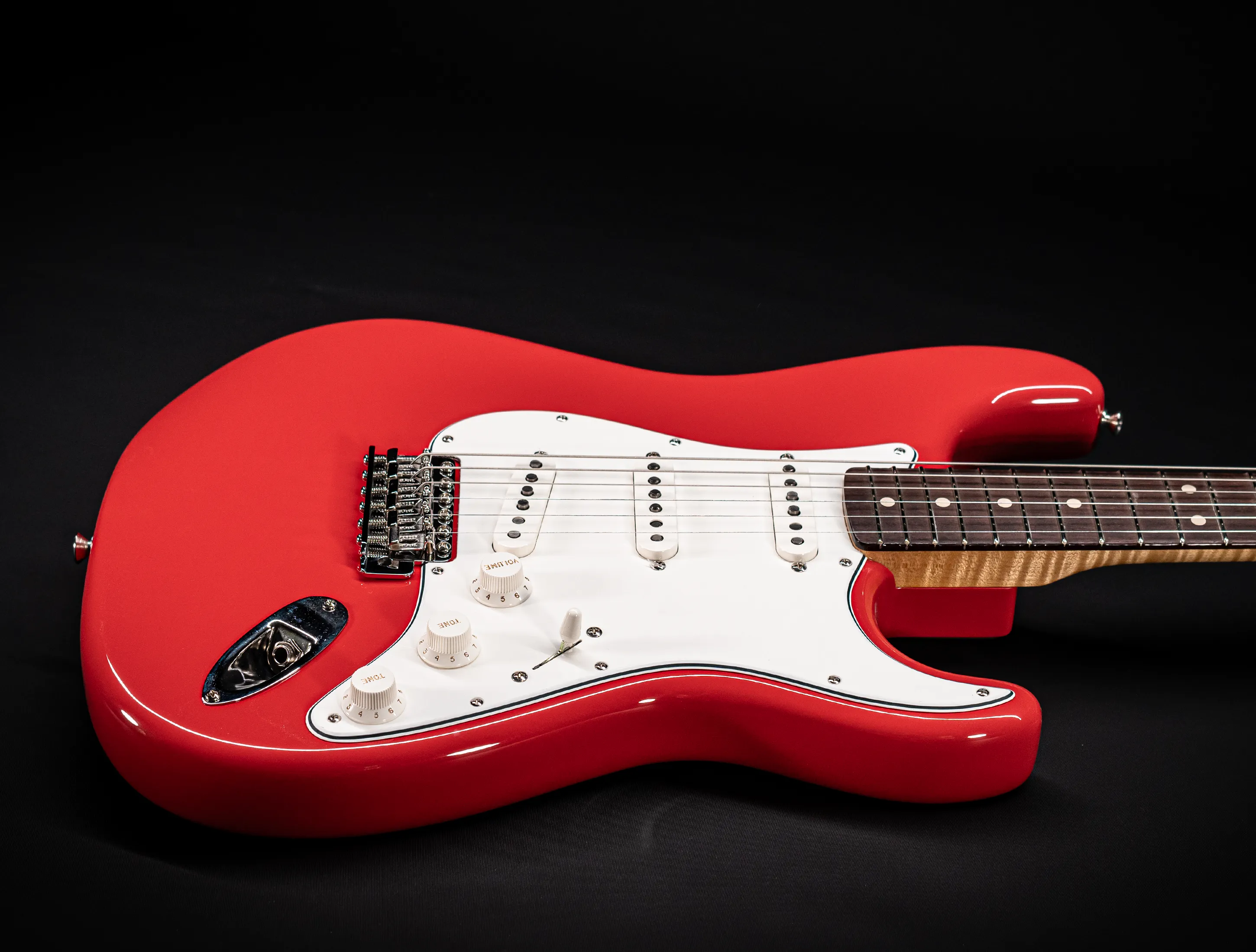 Fender MBD 1963 Stratocaster GLOSS NOS flame Neck - Fiesta Red