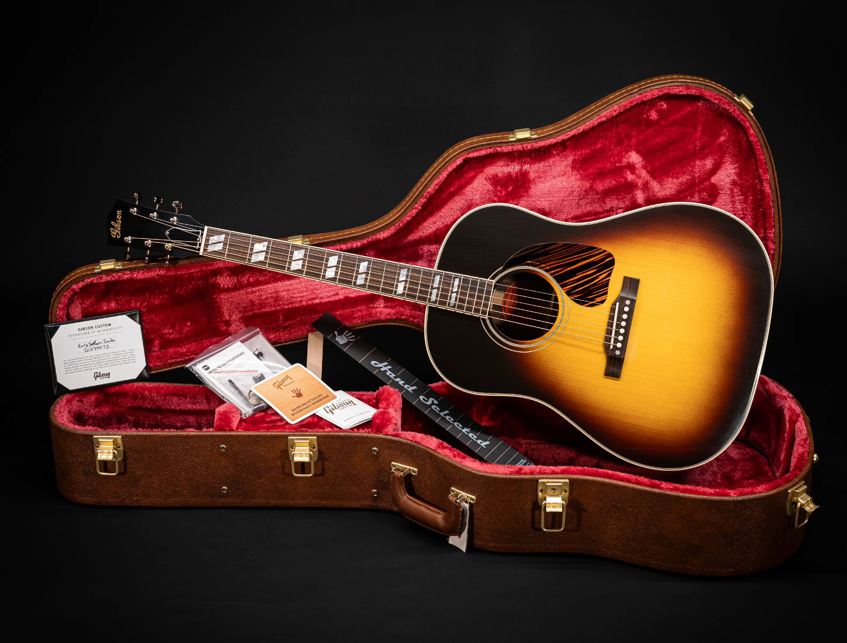 Show gallery (31 images) a161883 Gibson Southern Jumbo Rosewood EARLY 40s Golden Era Custom Shop Adirondack Vintage Sunburst