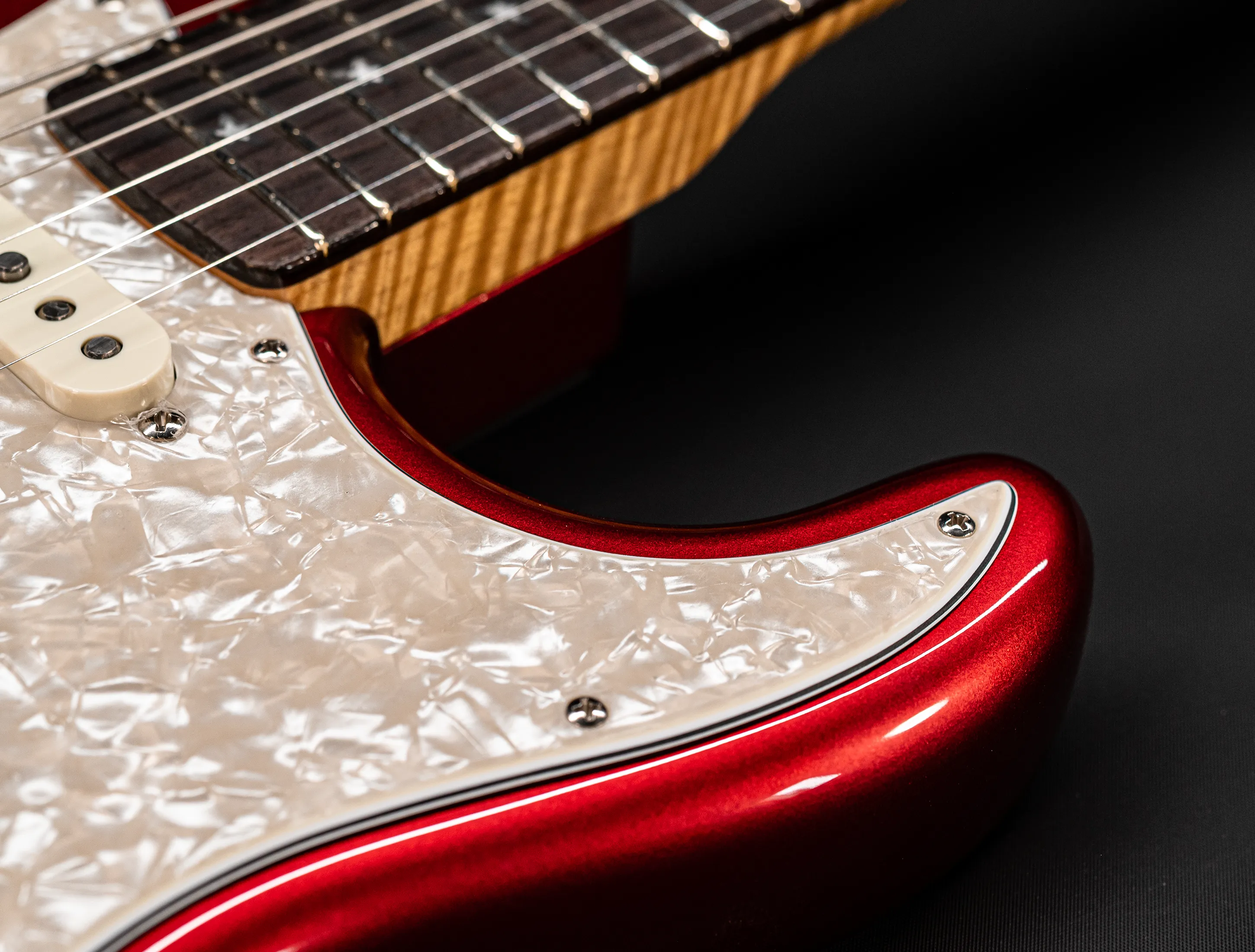 a163008 Fender MBD Limited 60s STARS Stratocaster NOS flame Neck - Candy Apple Red