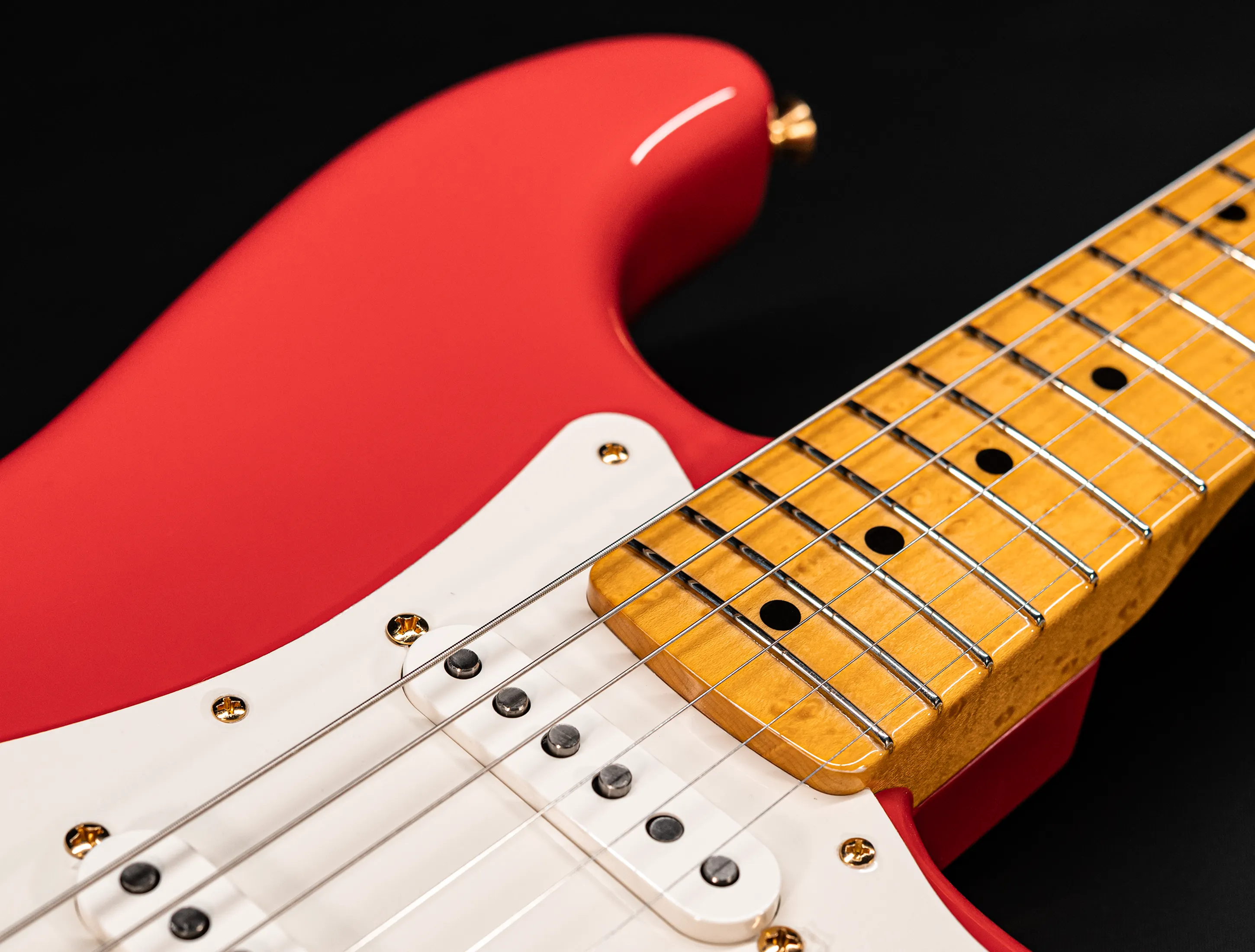 a161312 Fender MBD Limited 1957 Stratocaster Timeless NOS Birdseye Neck - Fiesta Red