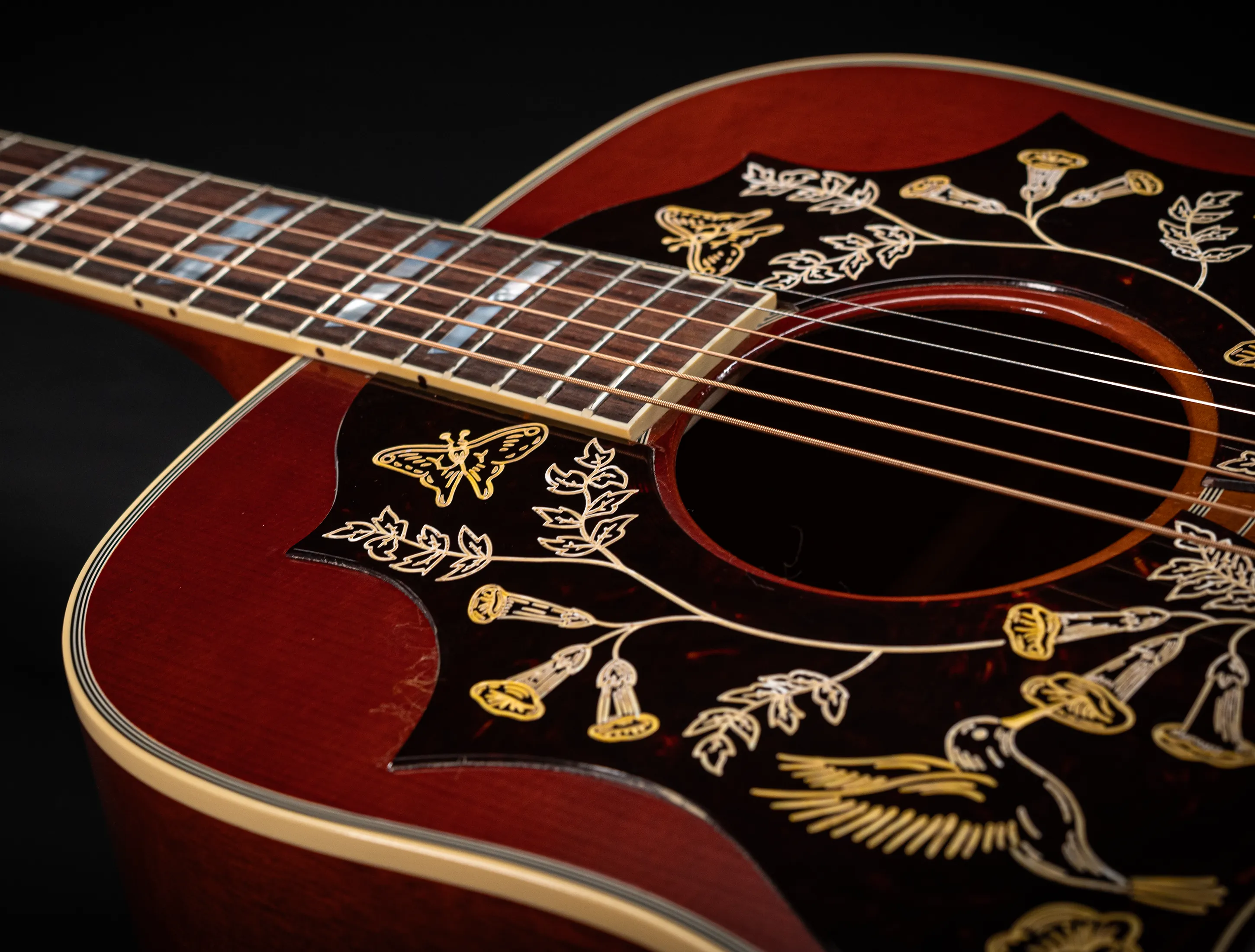 Gibson 1960 Hummingbird Double Pickguard Custom Shop thermally Aged Adirondack Antique 60s Cherry
