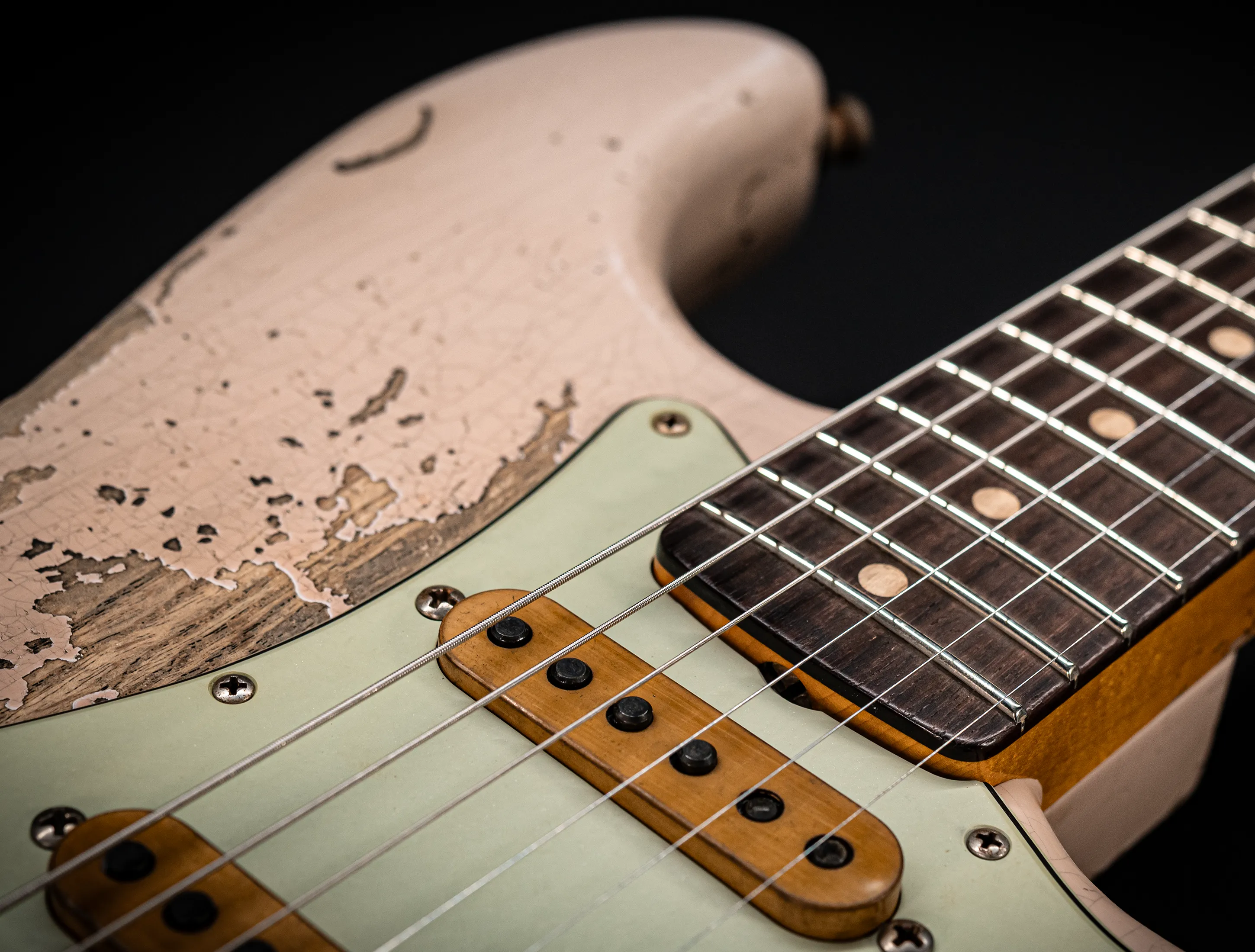 Fender MBD II 1962 Humbucker Stratocaster MIDAS Super Heavy Relic - ASH Body Shell Pink