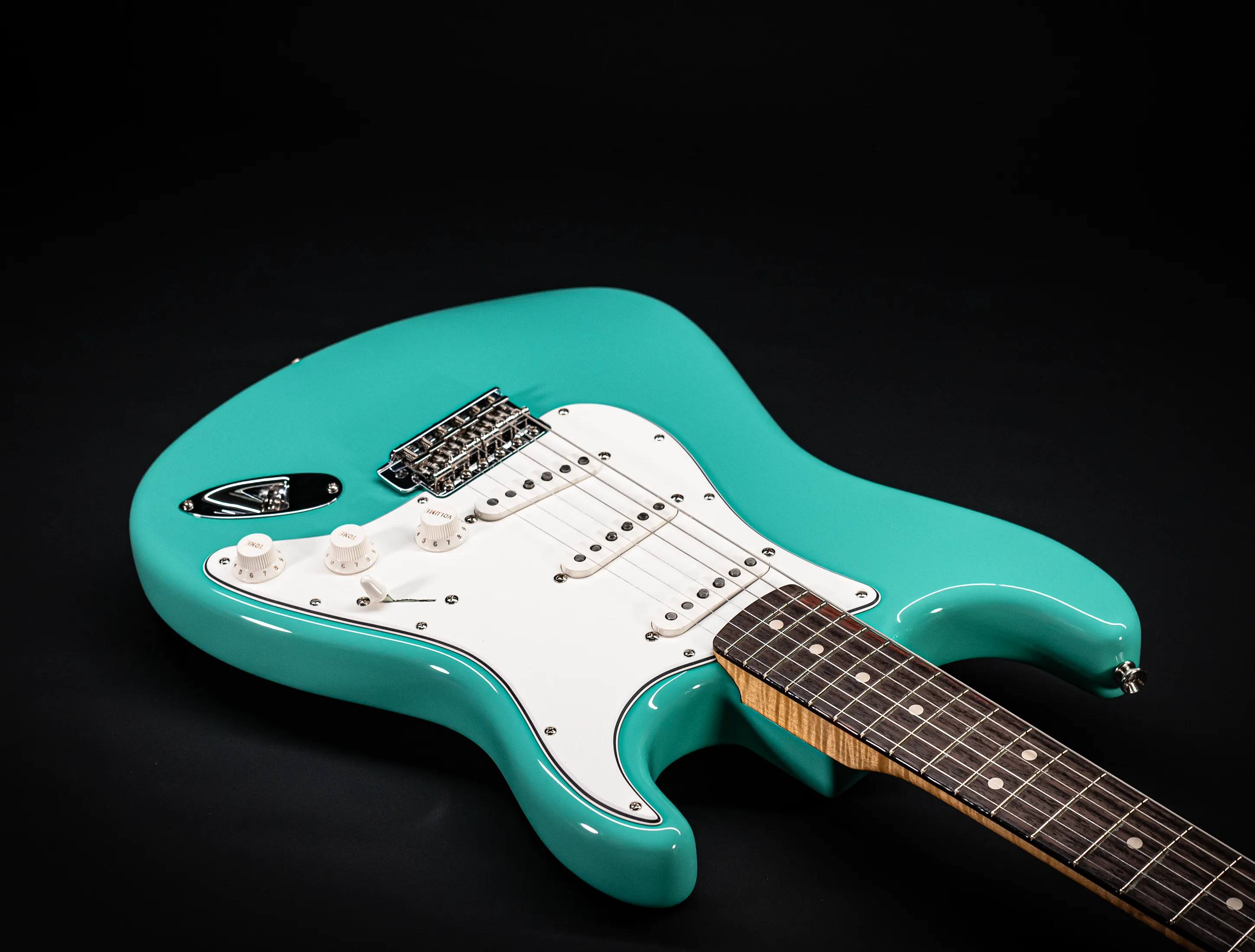 Fender MBD 1963 Stratocaster GLOSS NOS flame Neck - Sea Foam Green