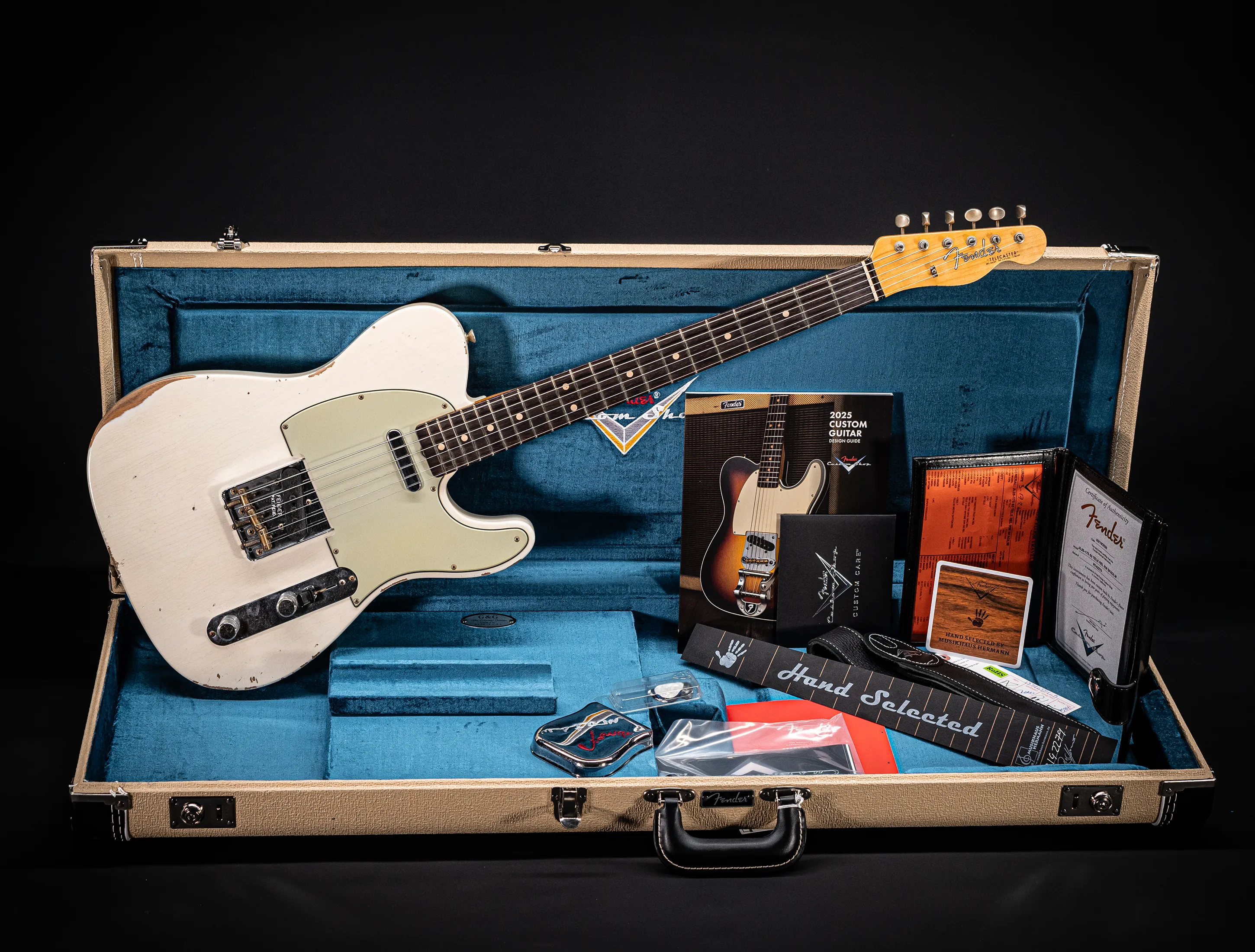 Fender MBD 1963 Telecaster Relic - Olympic White